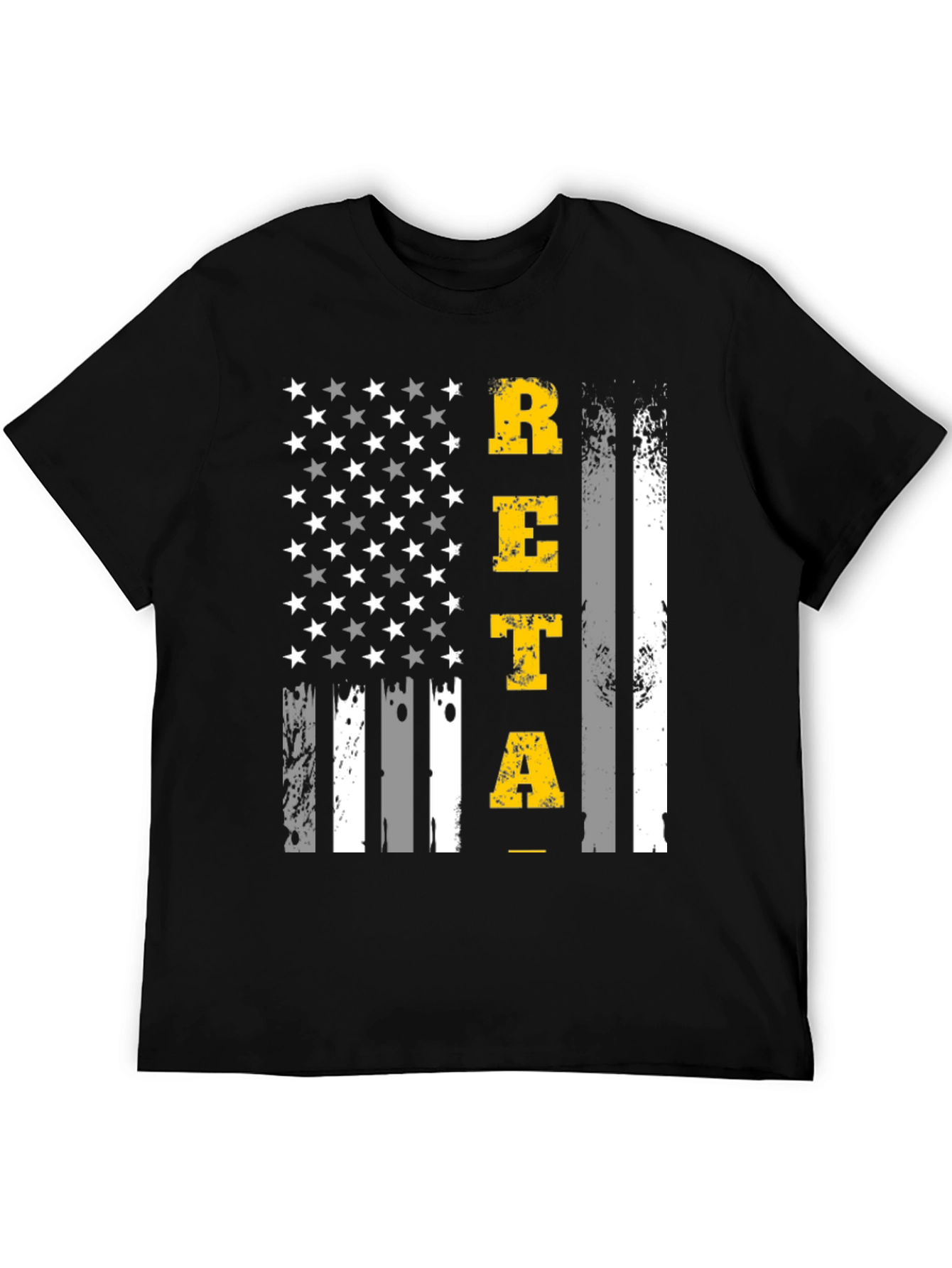 Patriotic RETA Graphic T-Shirt - Black