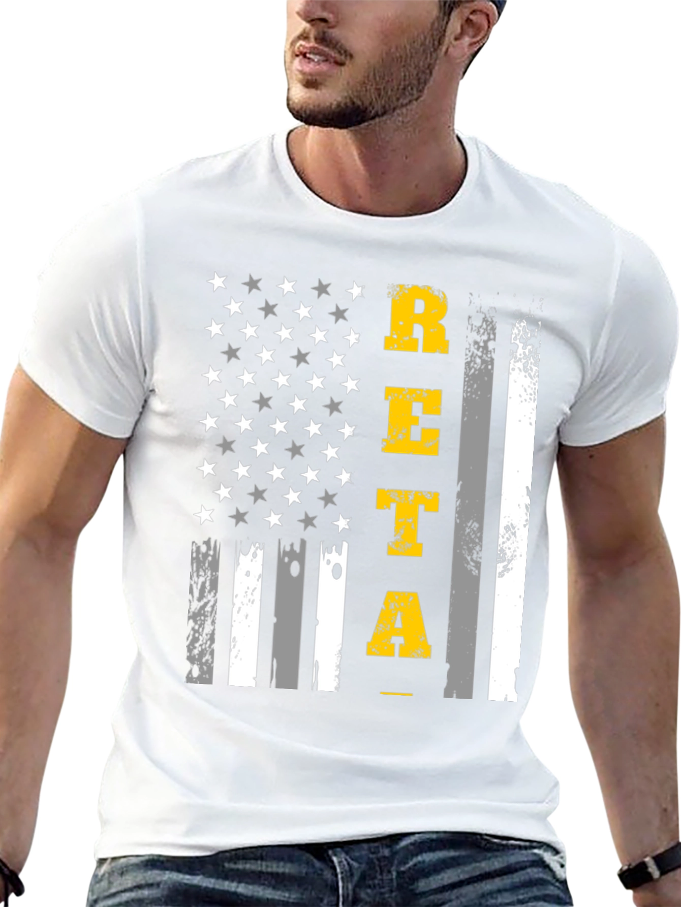 Patriotic RETA Graphic T-Shirt - Black
