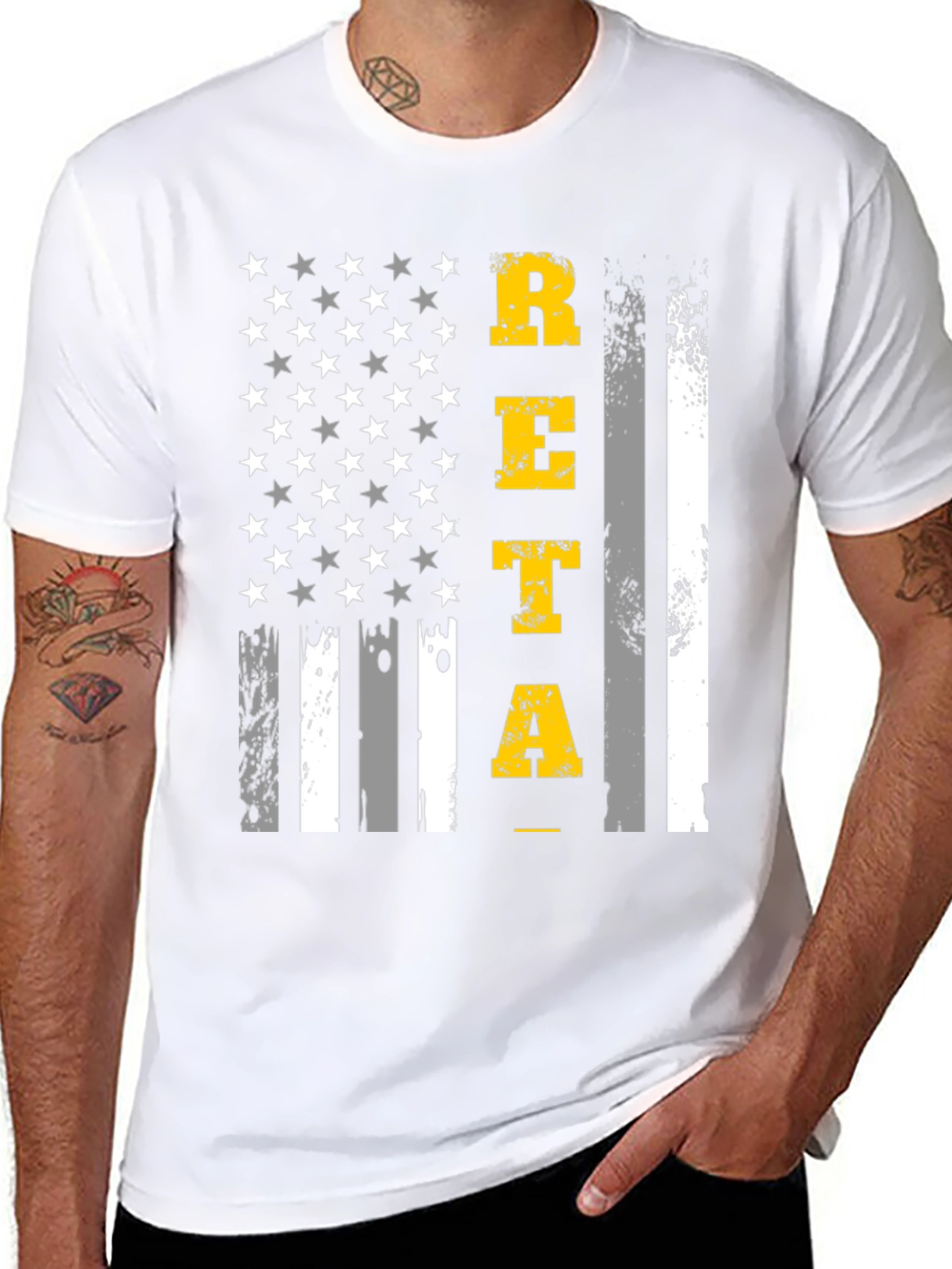 Patriotic RETA Graphic T-Shirt - Black