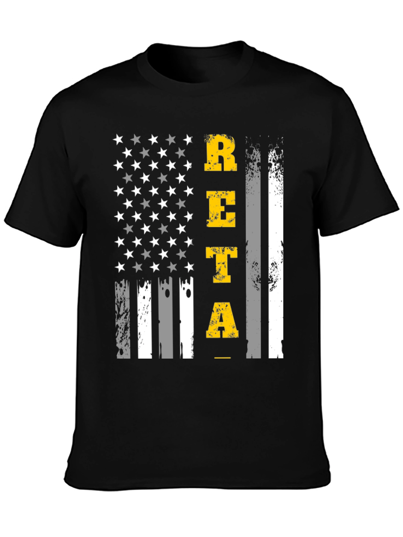Patriotic RETA Graphic T-Shirt - Black