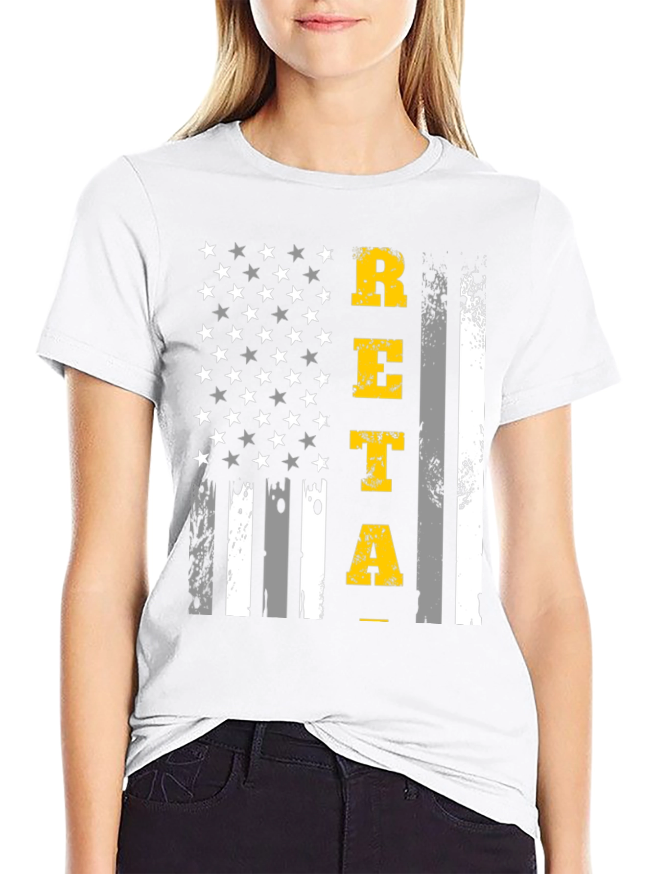 Patriotic RETA Graphic T-Shirt - Black