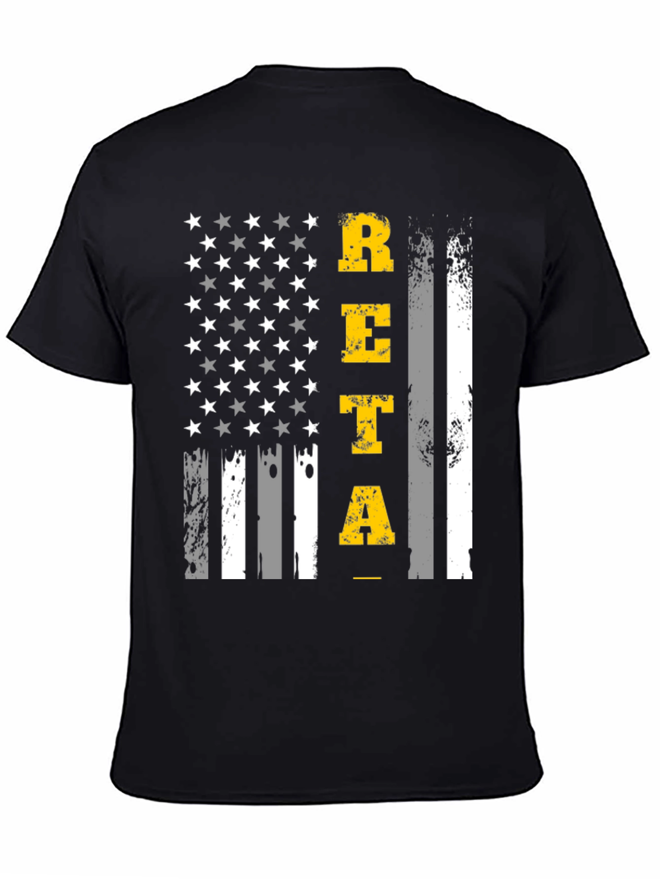 Patriotic RETA Graphic T-Shirt - Black