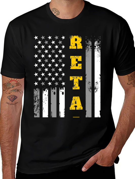 Patriotic RETA Graphic T-Shirt - Black