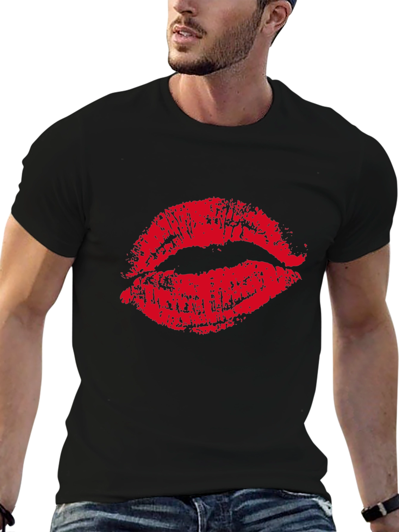 Kiss Lips Graphic Print T-Shirt