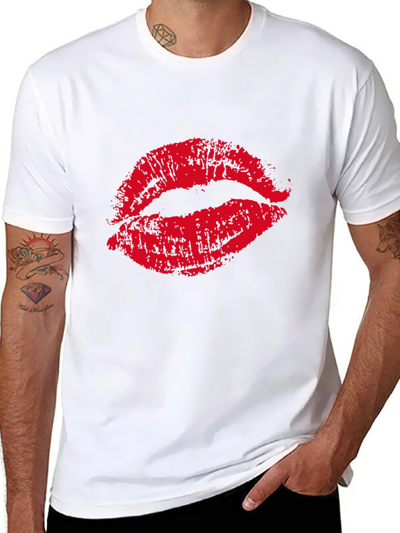 Kiss Lips Graphic Print T-Shirt
