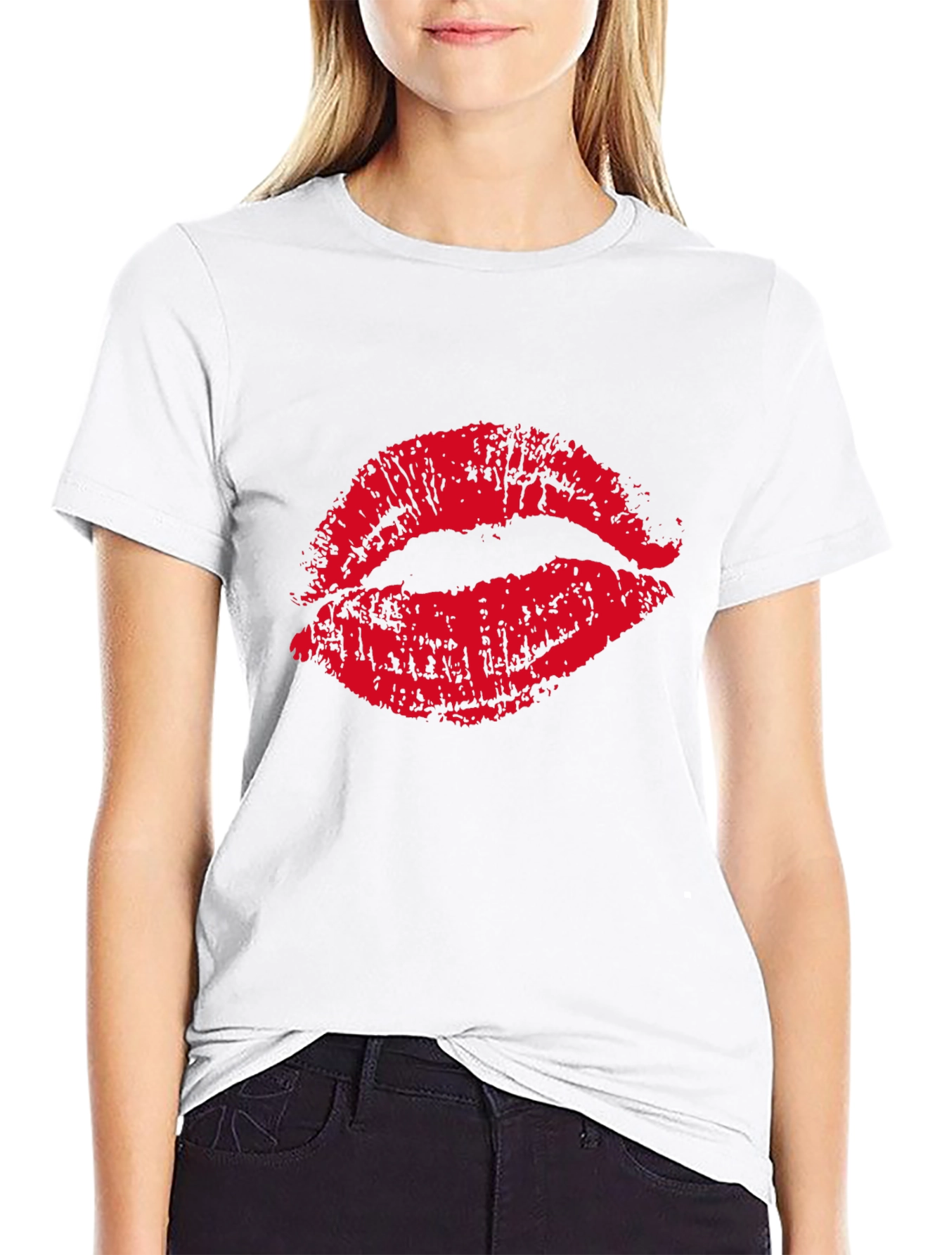 Kiss Lips Graphic Print T-Shirt