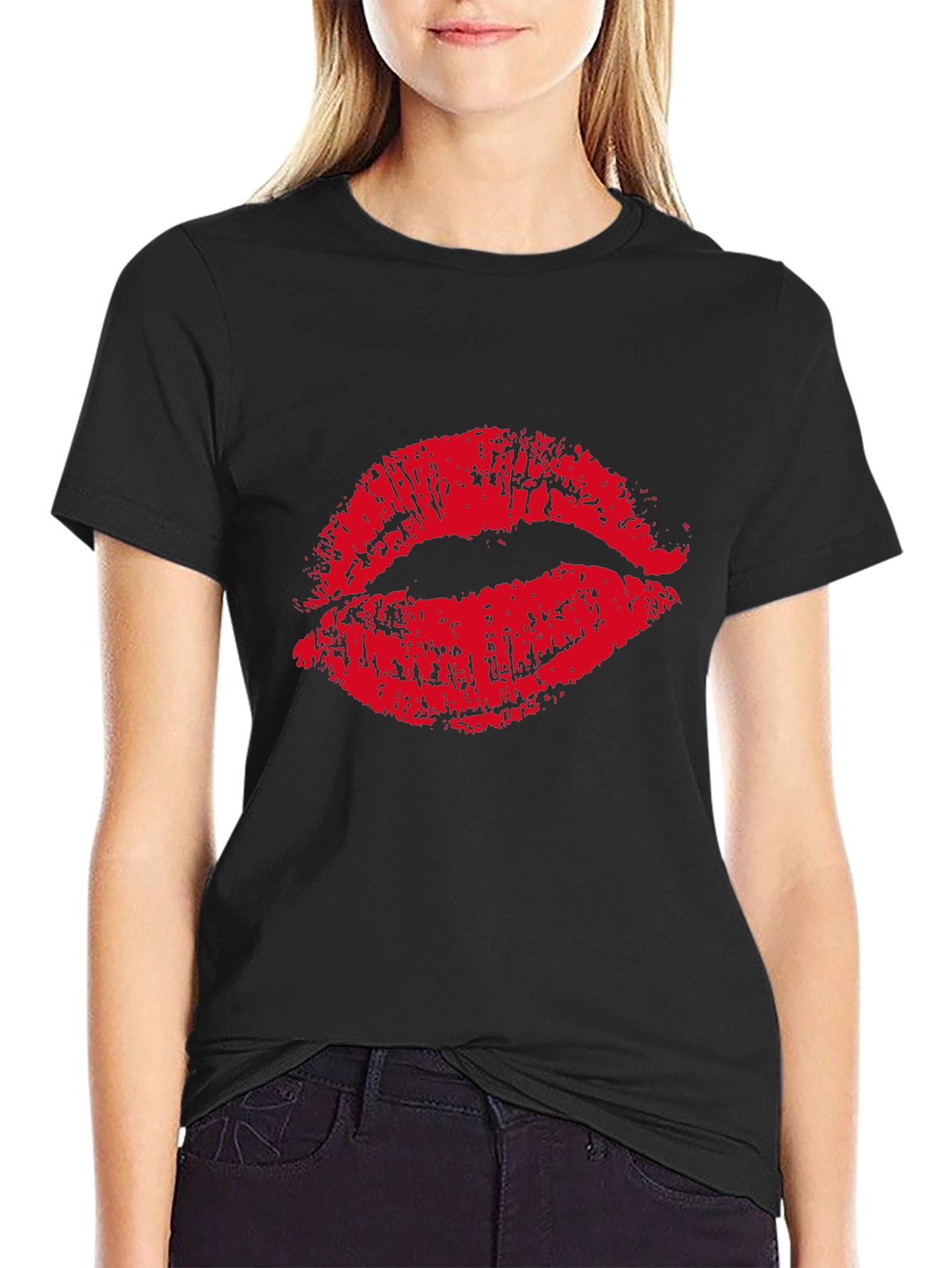 Kiss Lips Graphic Print T-Shirt