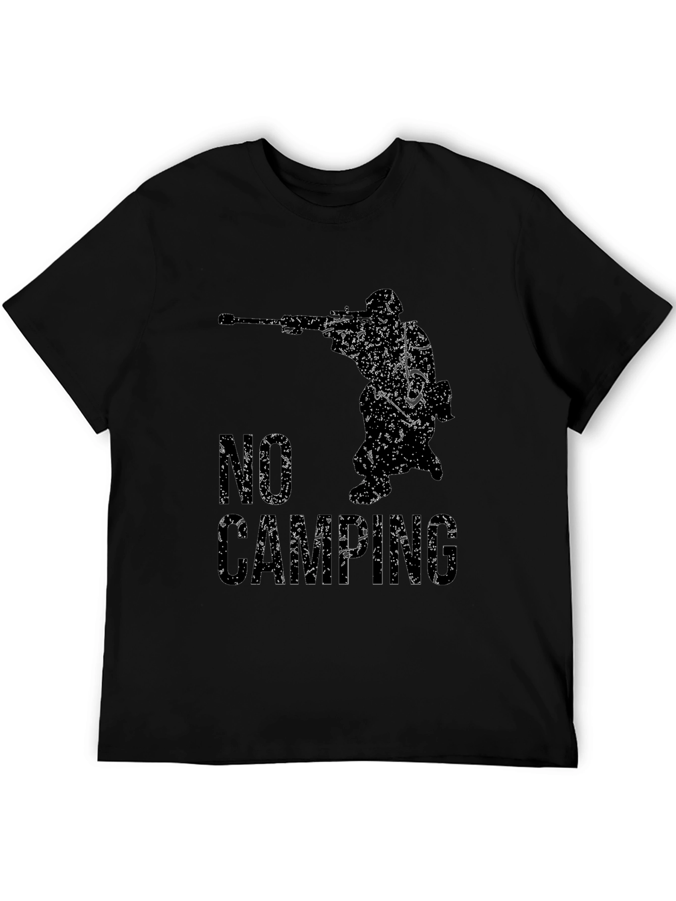 No Camping Funny Graphic Tee