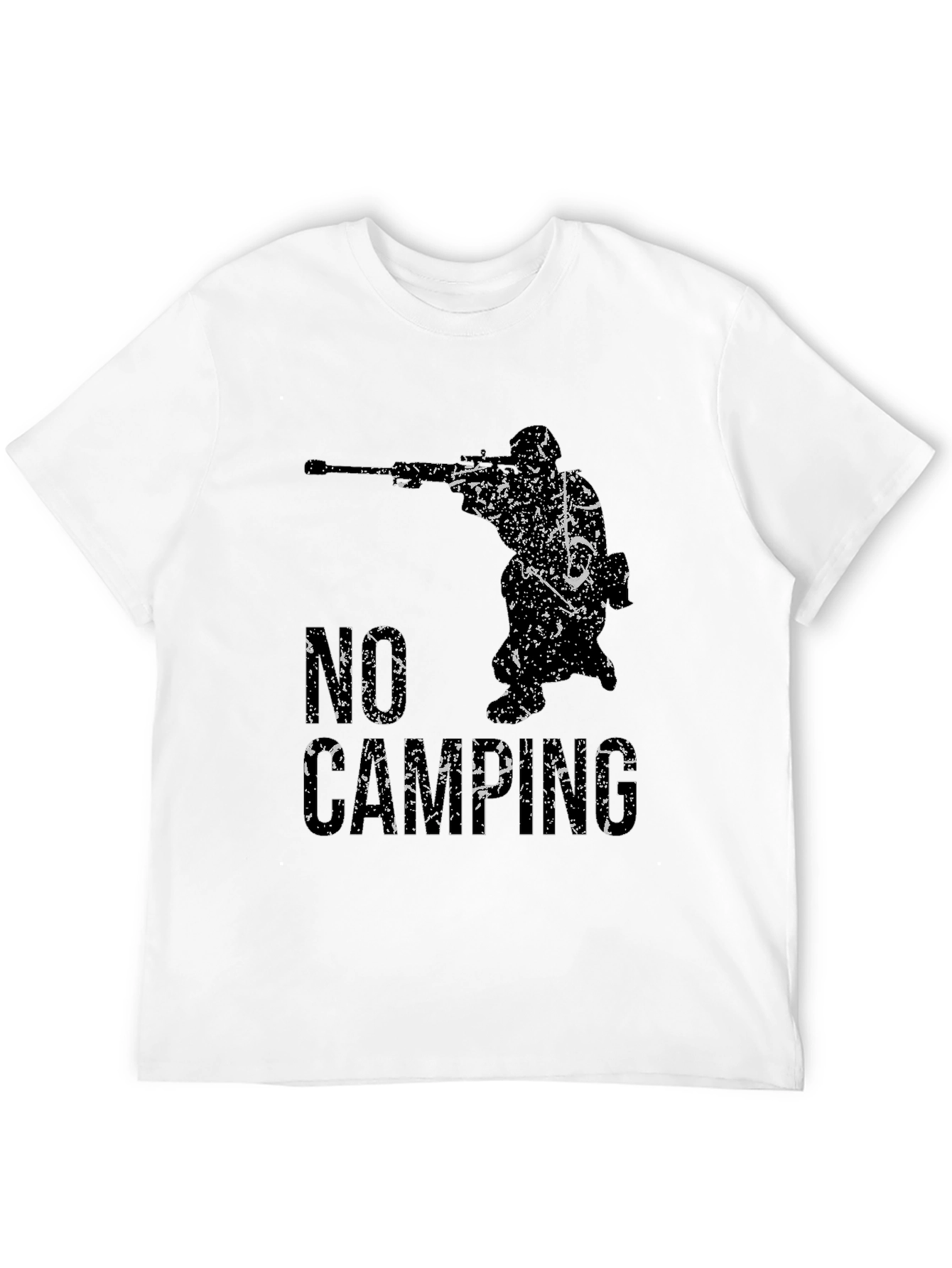 No Camping Funny Graphic Tee