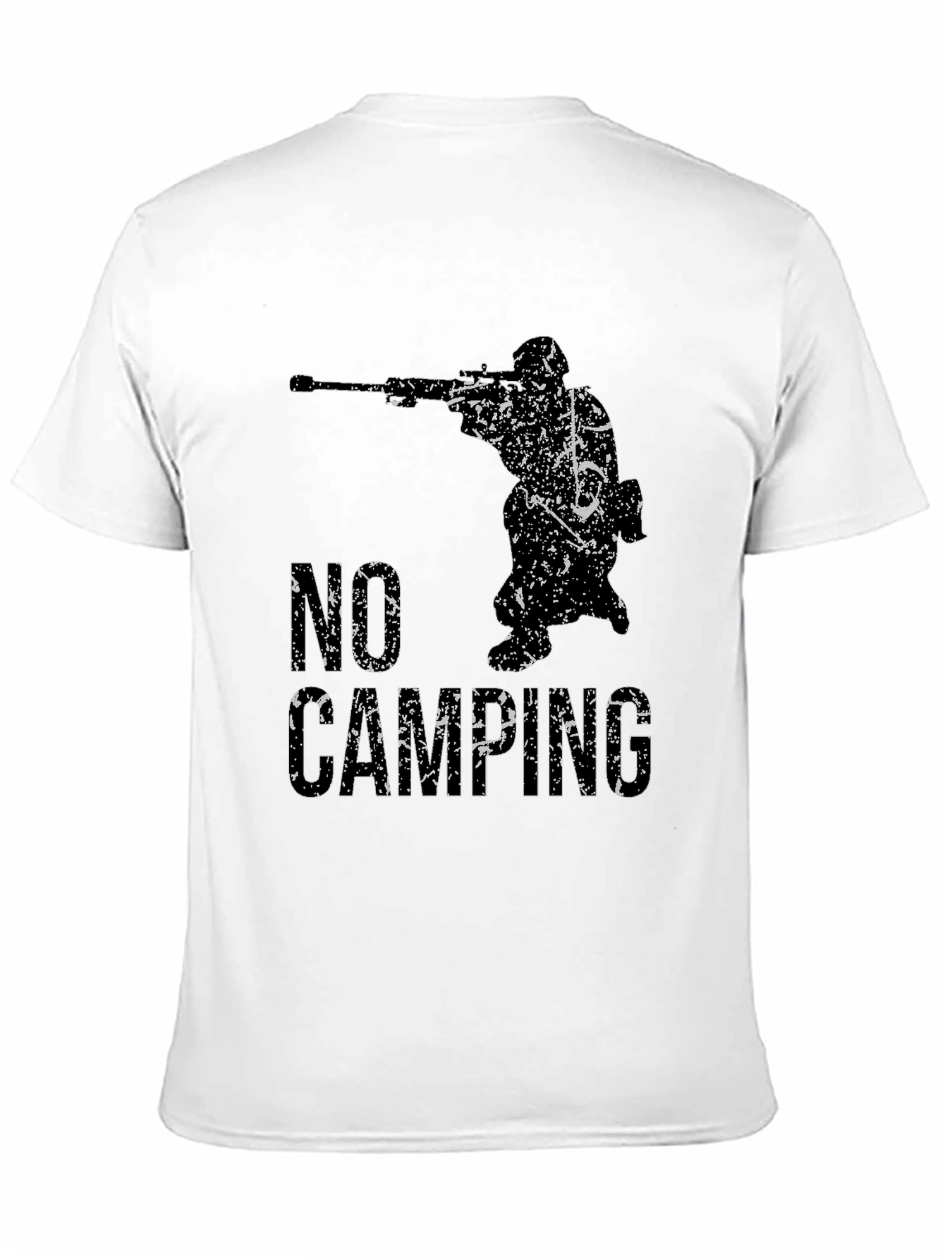 No Camping Funny Graphic Tee