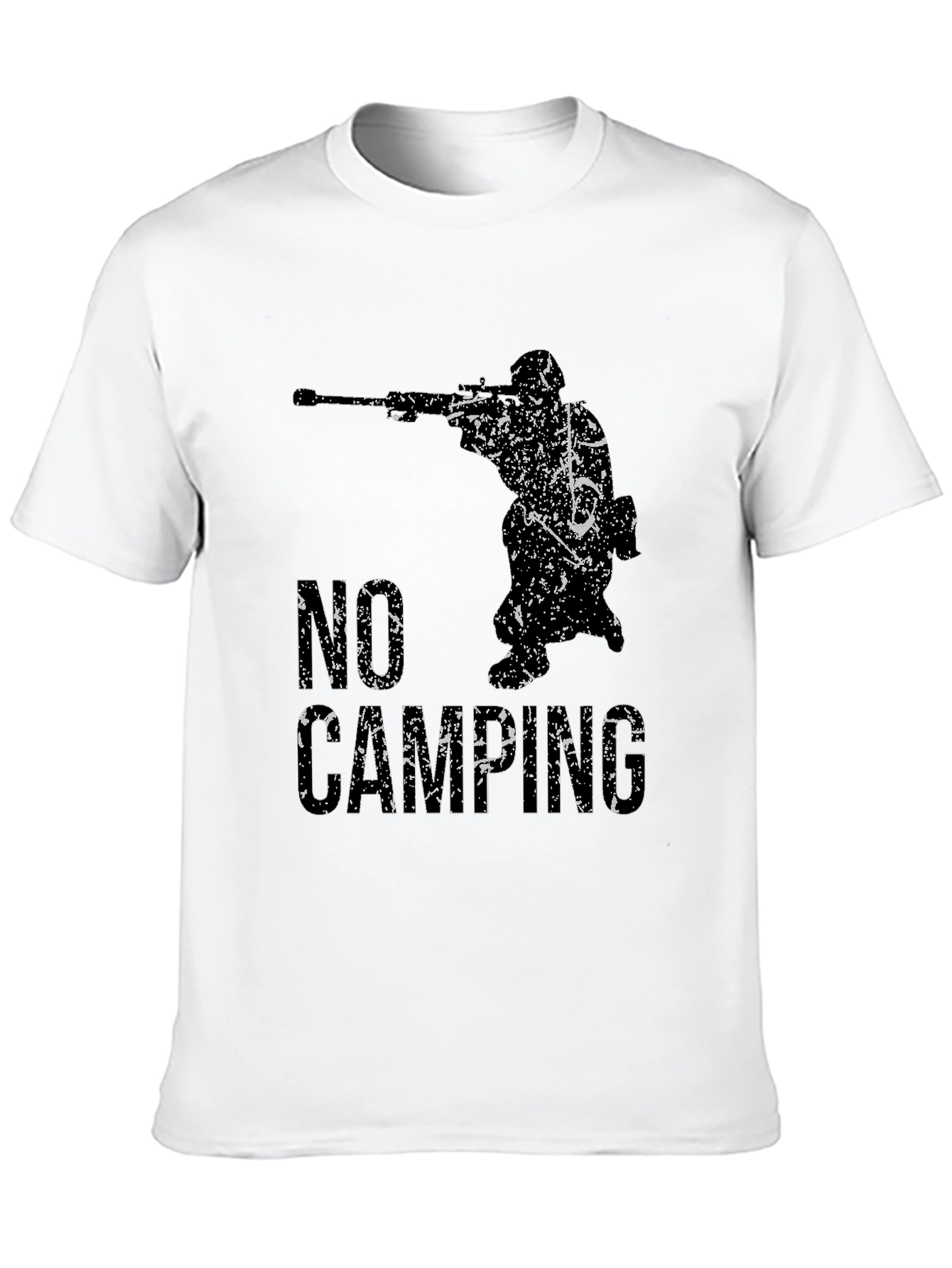 No Camping Funny Graphic Tee