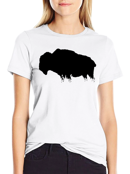 Bison Silhouette Black T-Shirt