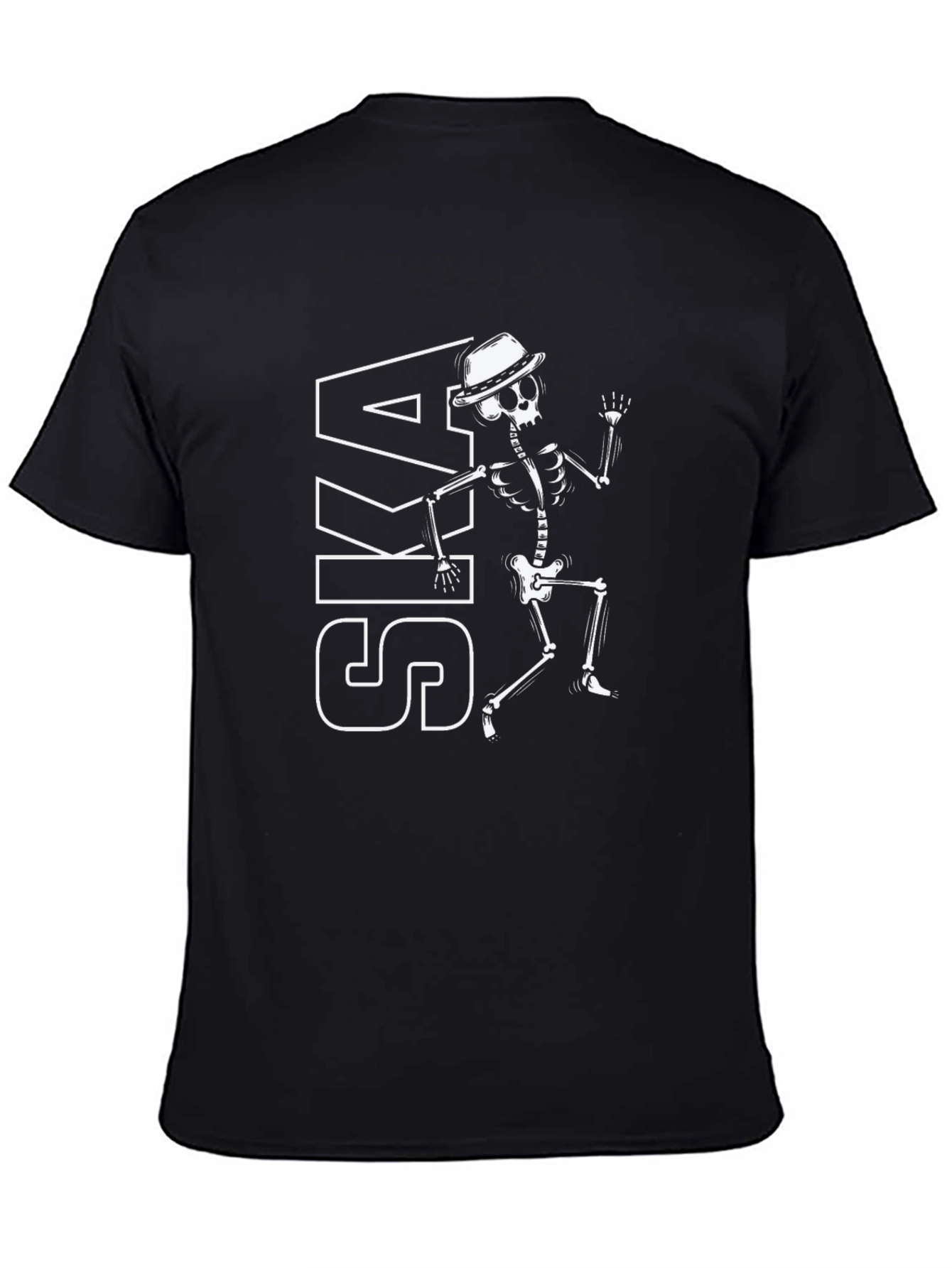 Ska Dancing Skeleton T-Shirt - Black Graphic Tee