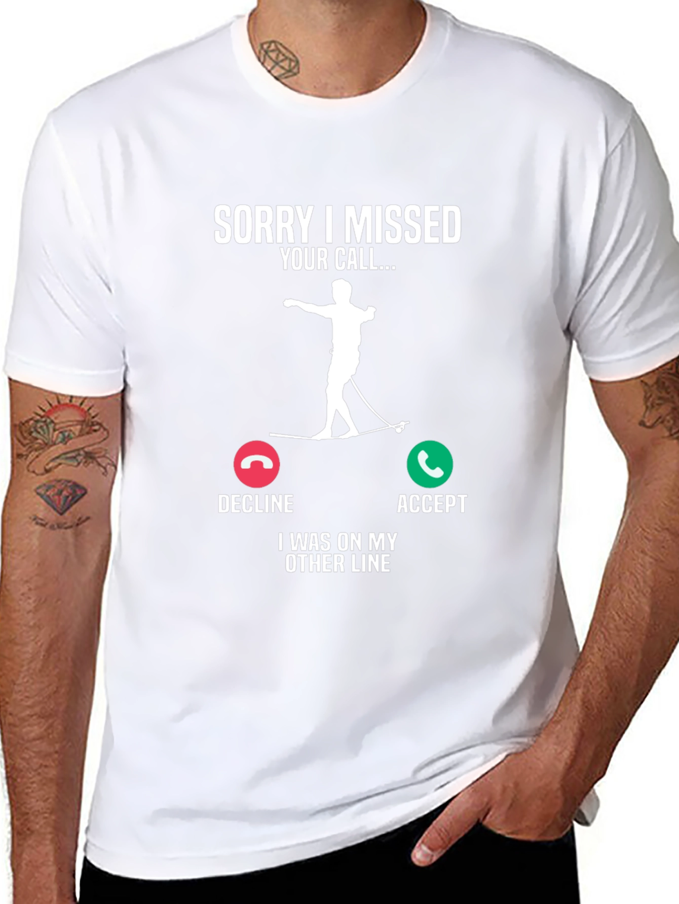 Sorry Missed Call Water Skiing T-Shirt