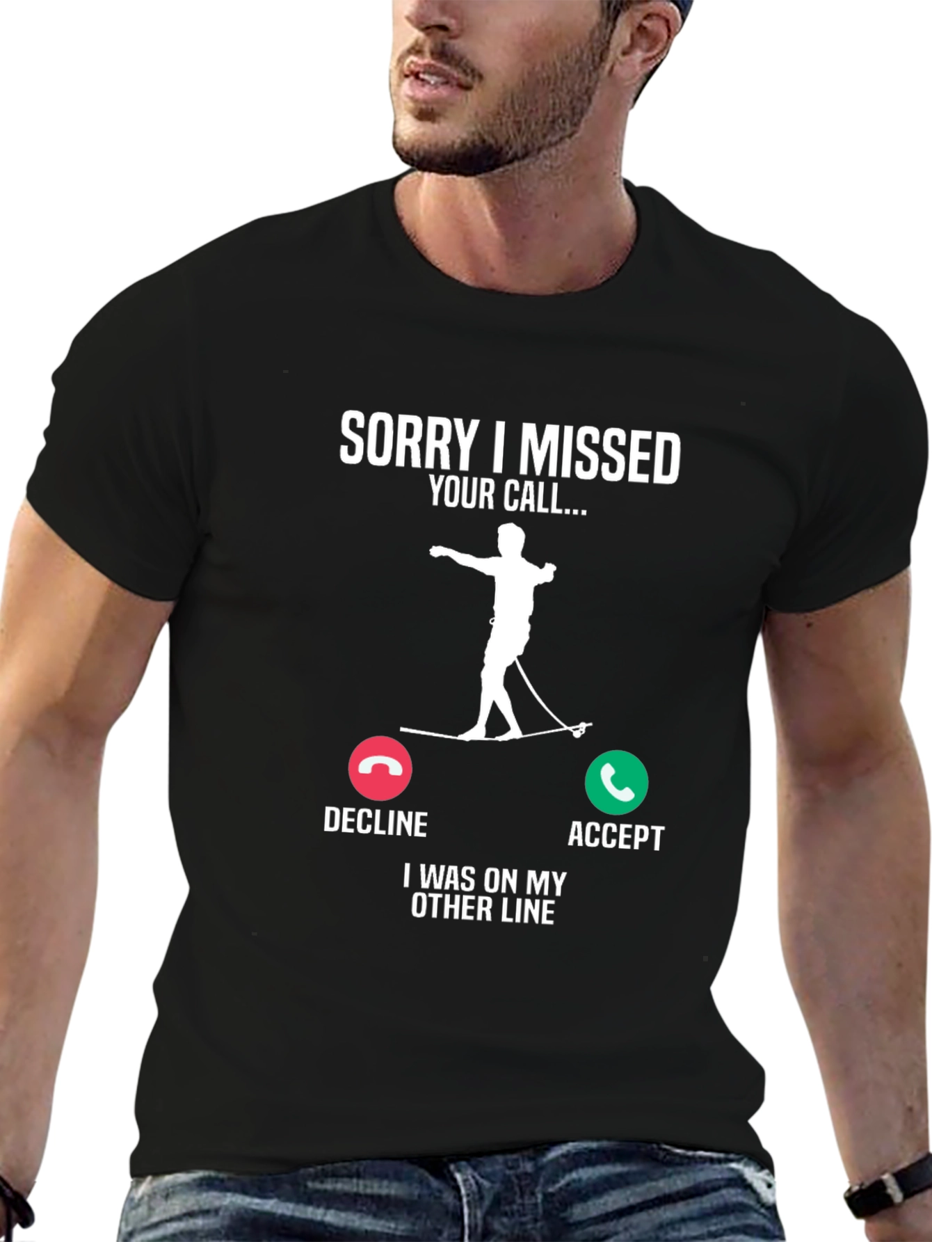 Sorry Missed Call Water Skiing T-Shirt