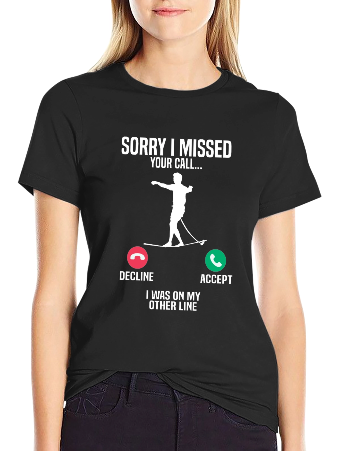 Sorry Missed Call Water Skiing T-Shirt