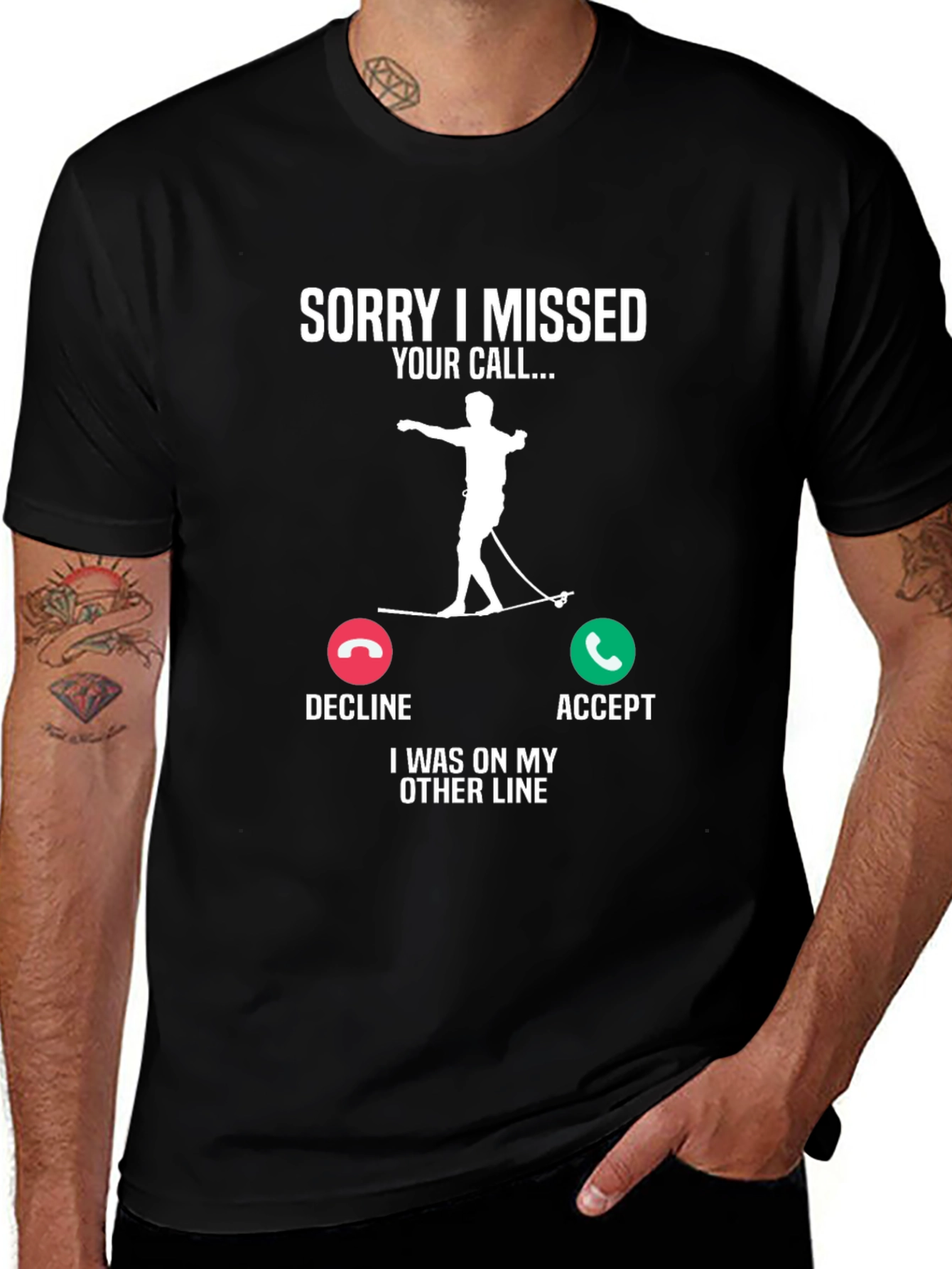 Sorry Missed Call Water Skiing T-Shirt
