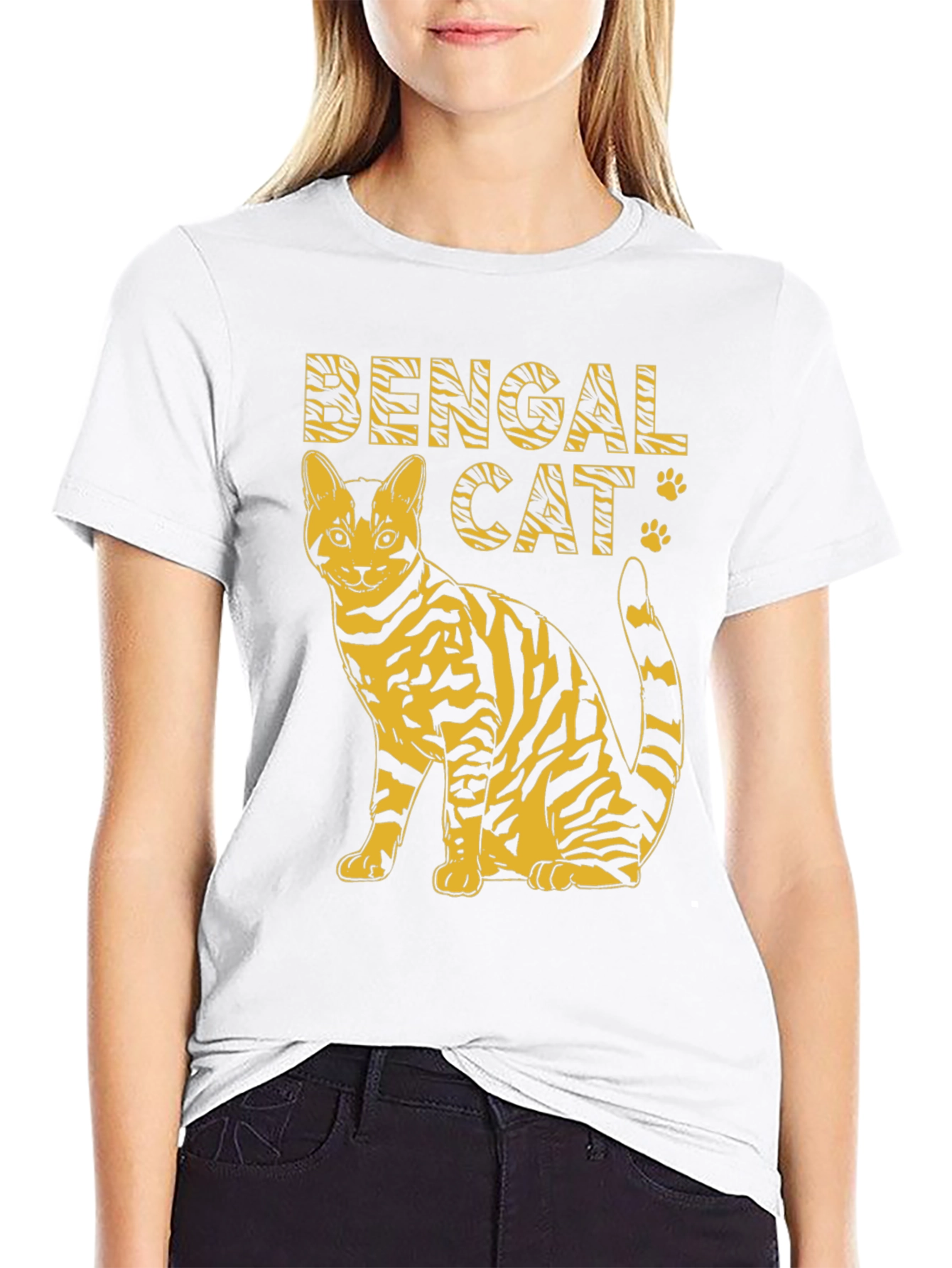 Bengal Cat Graphic Tee - Animal Print Shirt