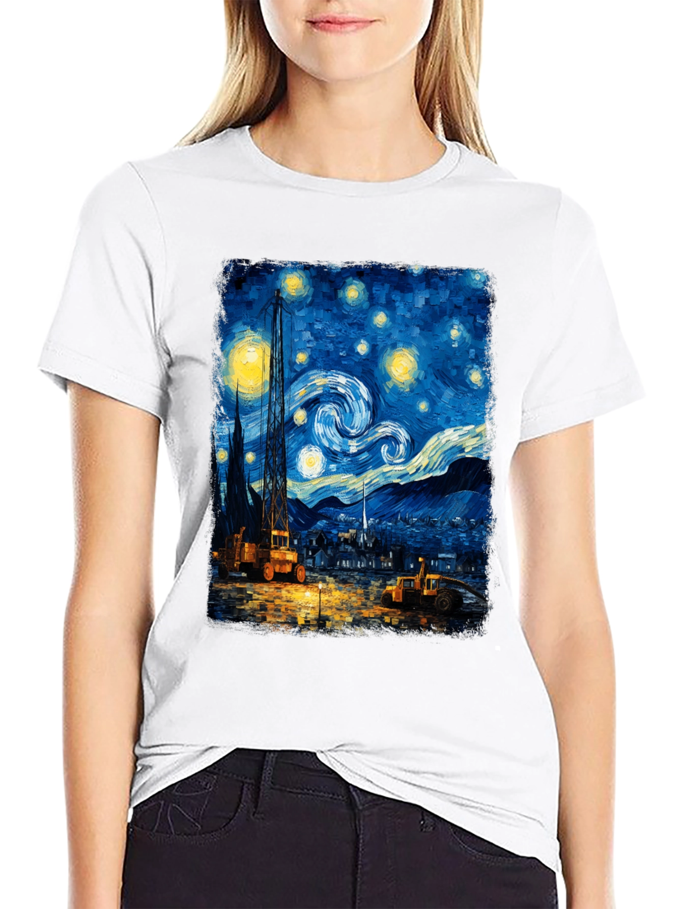 Starry Night Construction Crew T-Shirt