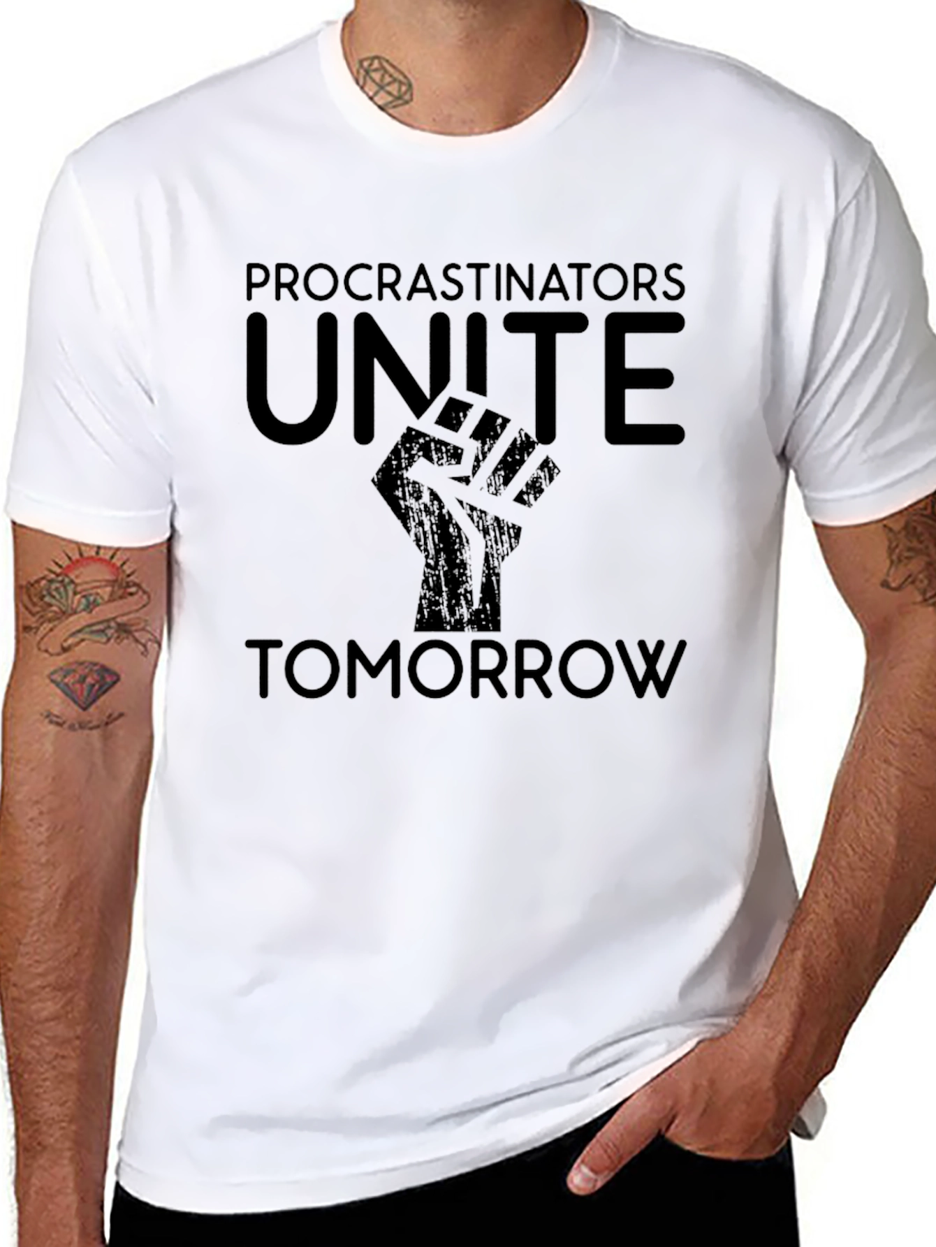 Procrastinators Unite Tomorrow Graphic Tee