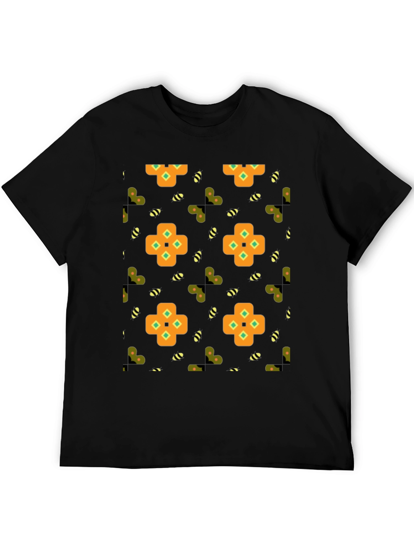 Patterned Graphic Print Tee