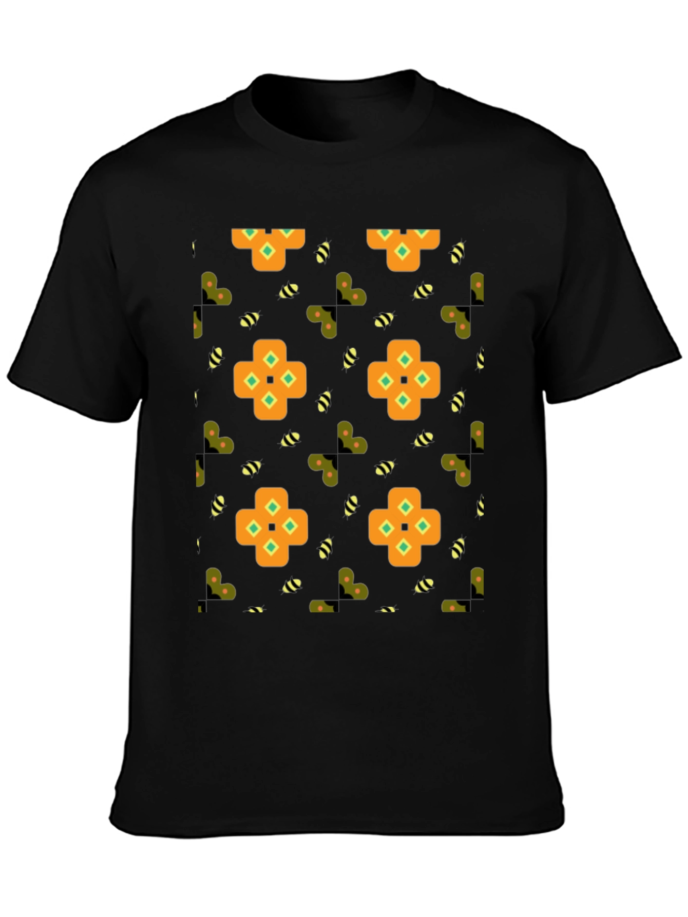 Patterned Graphic Print Tee