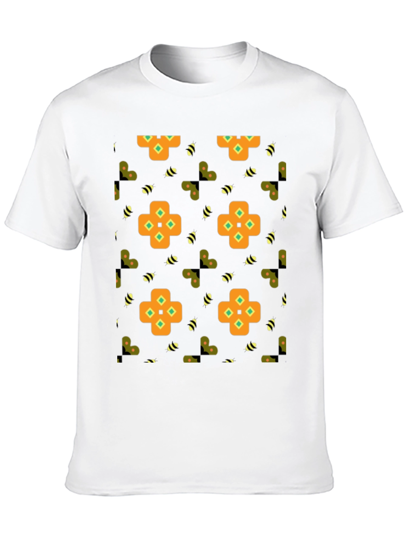Patterned Graphic Print Tee