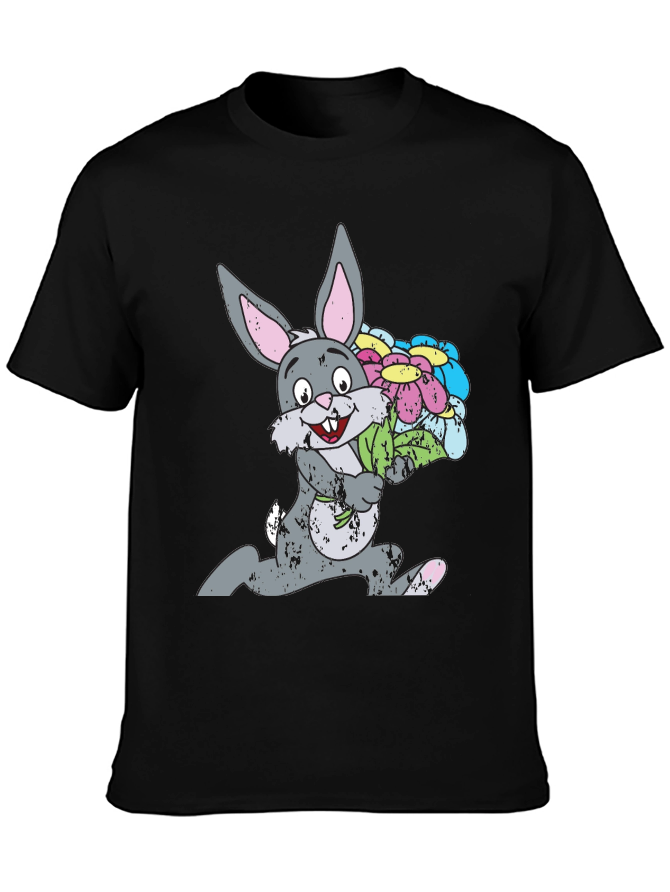 Bunny with Flowers Graphic Tee