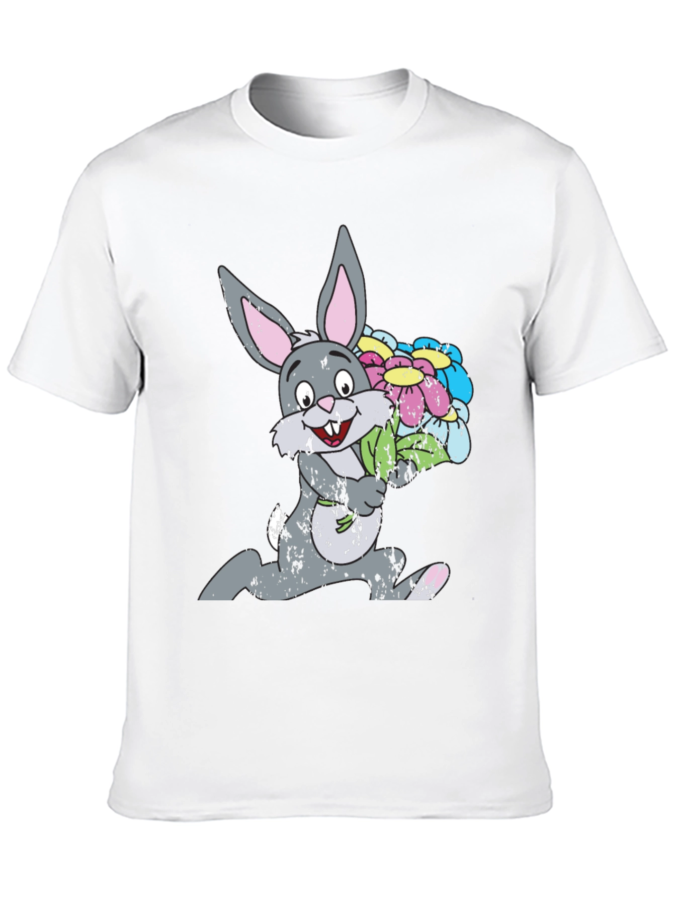 Bunny with Flowers Graphic Tee