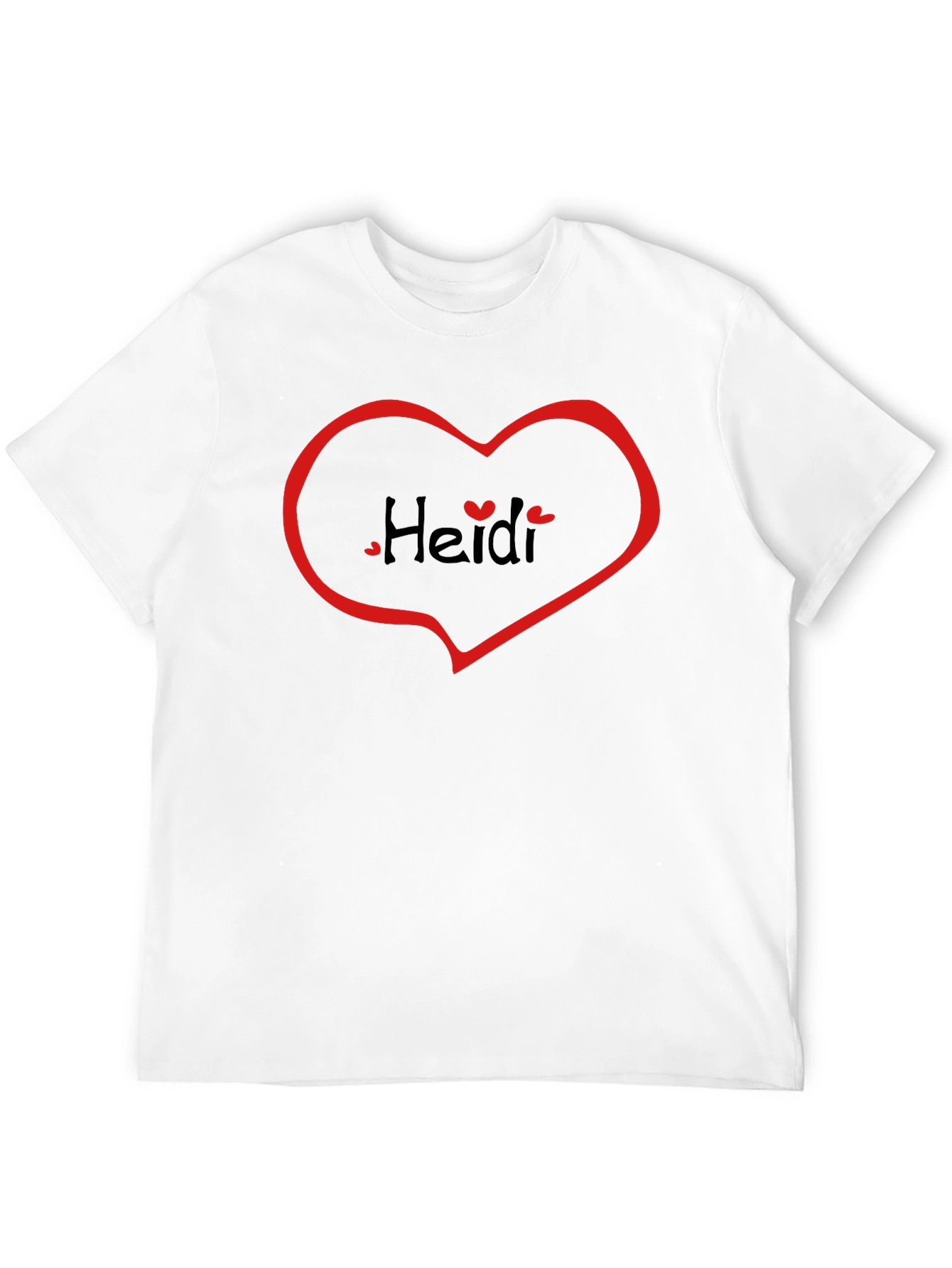 Heidi Heart Tee - Black Casual T-Shirt