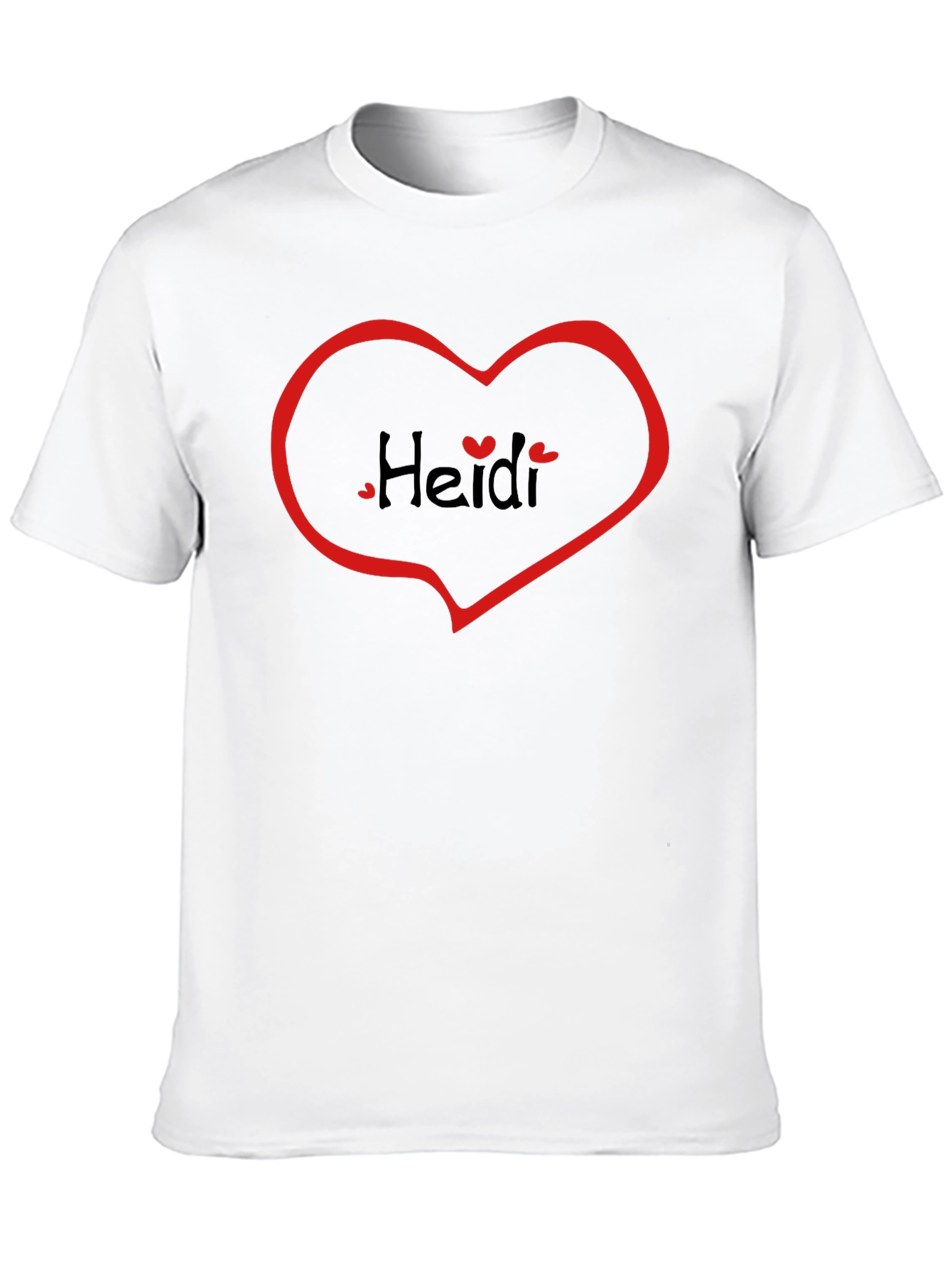 Heidi Heart Tee - Black Casual T-Shirt