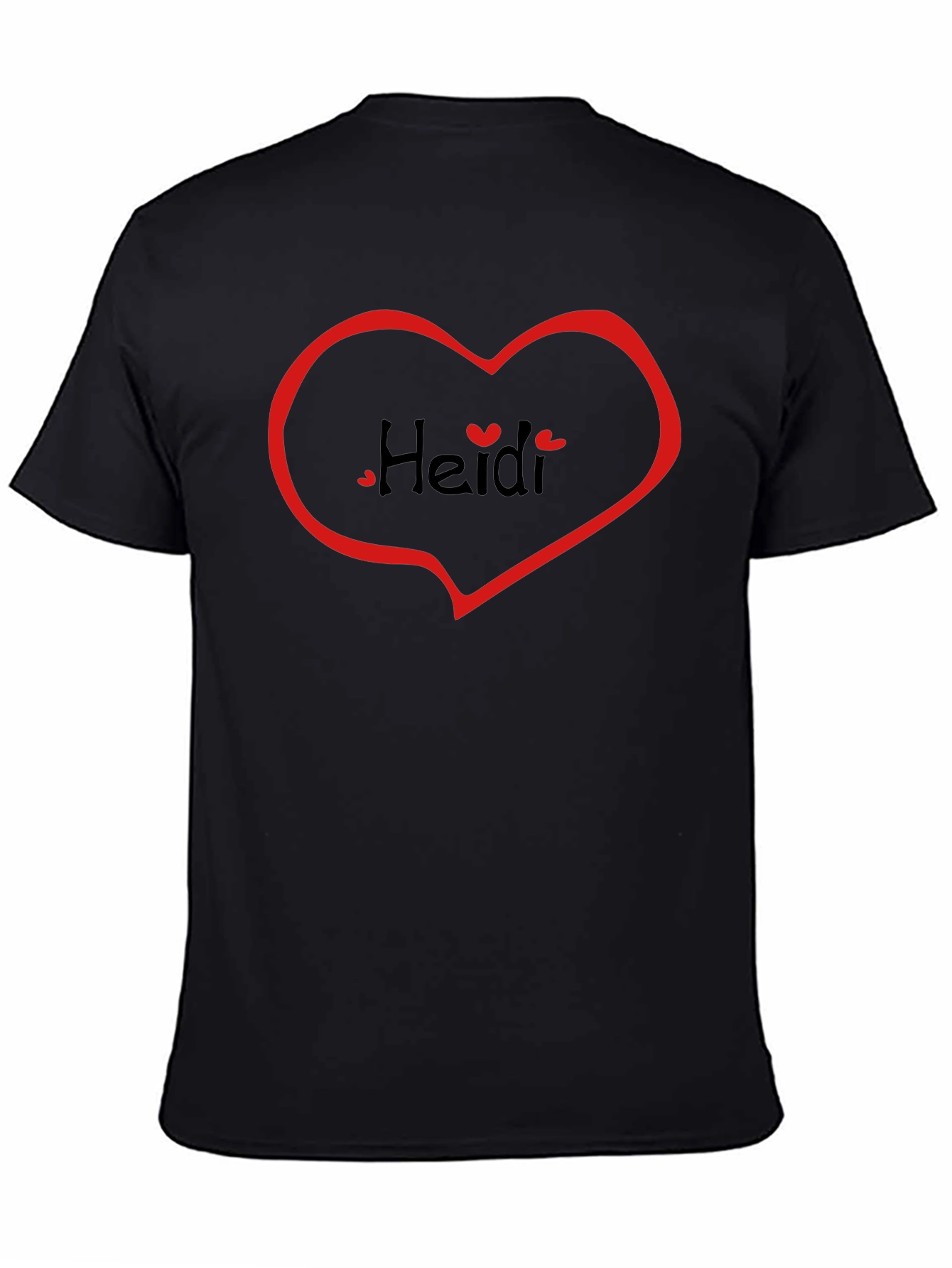 Heidi Heart Tee - Black Casual T-Shirt