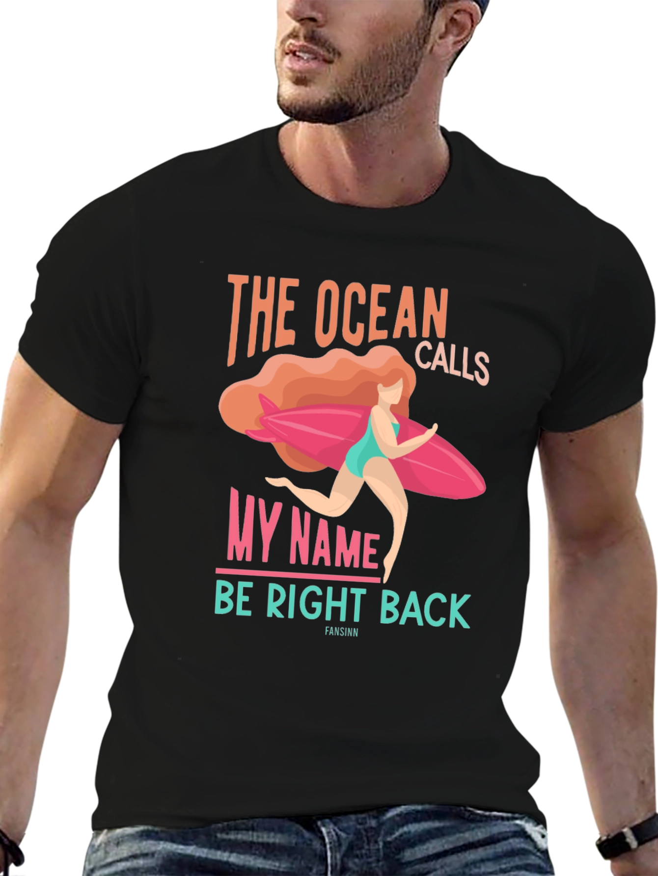Ocean Calls Graphic T-Shirt - Black