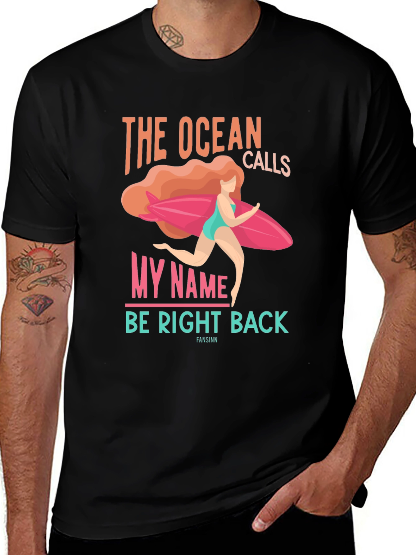 Ocean Calls Graphic T-Shirt - Black