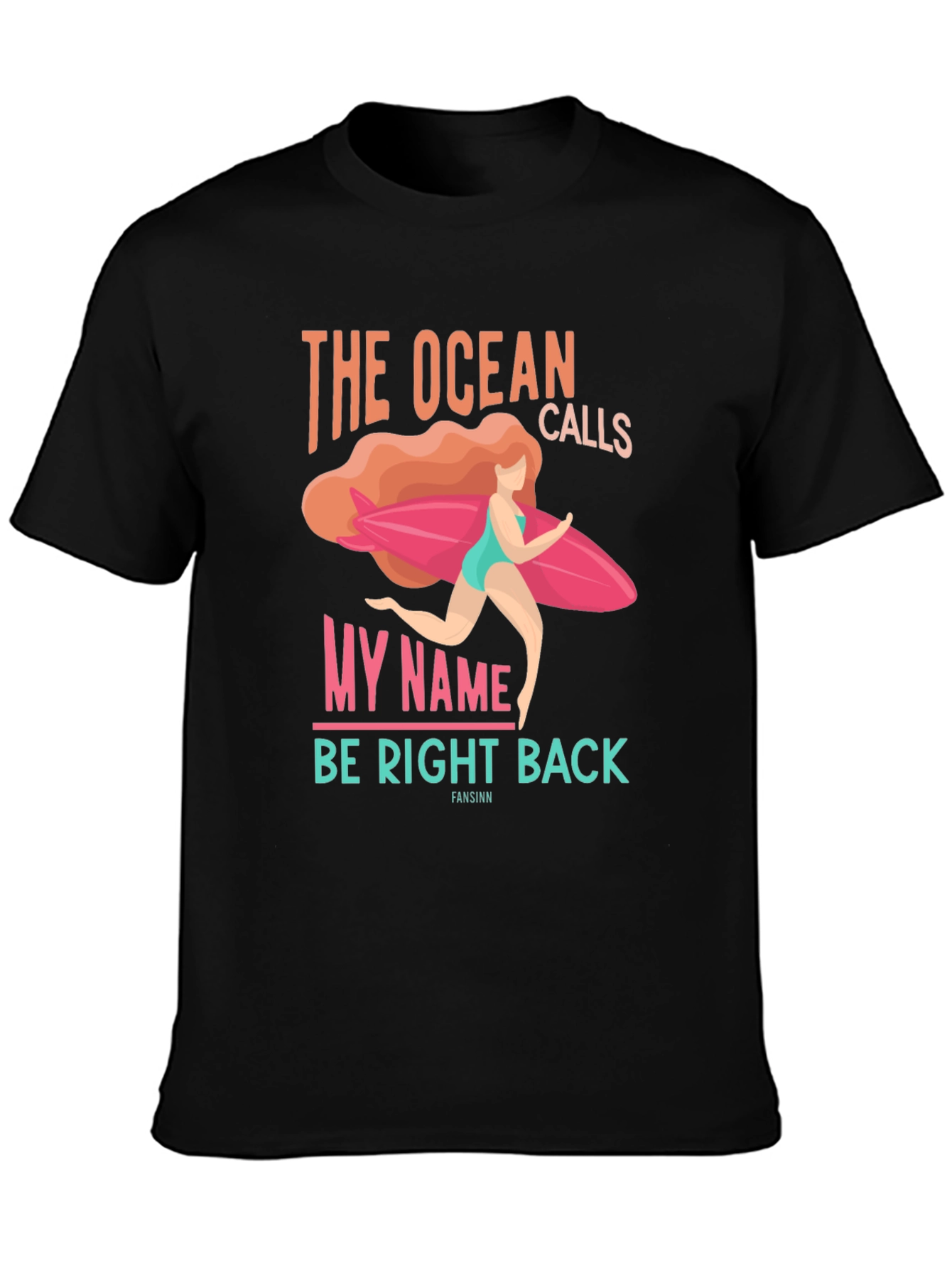 Ocean Calls Graphic T-Shirt - Black