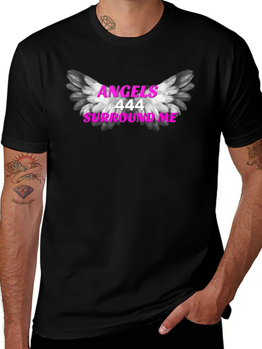 Angels 444 Surround Me Black T-Shirt