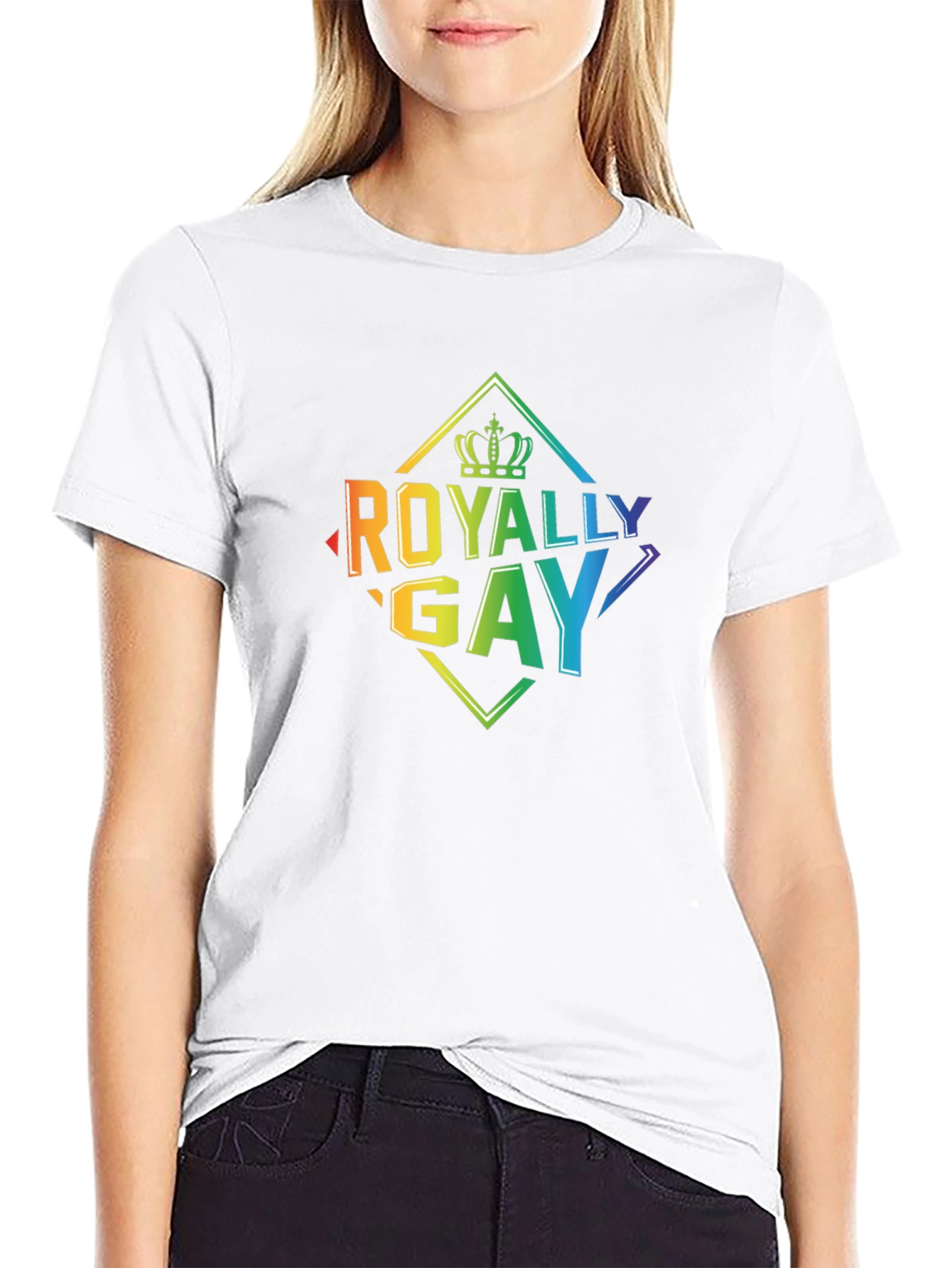 Royally Gay Pride T-Shirt - Rainbow Graphic Tee