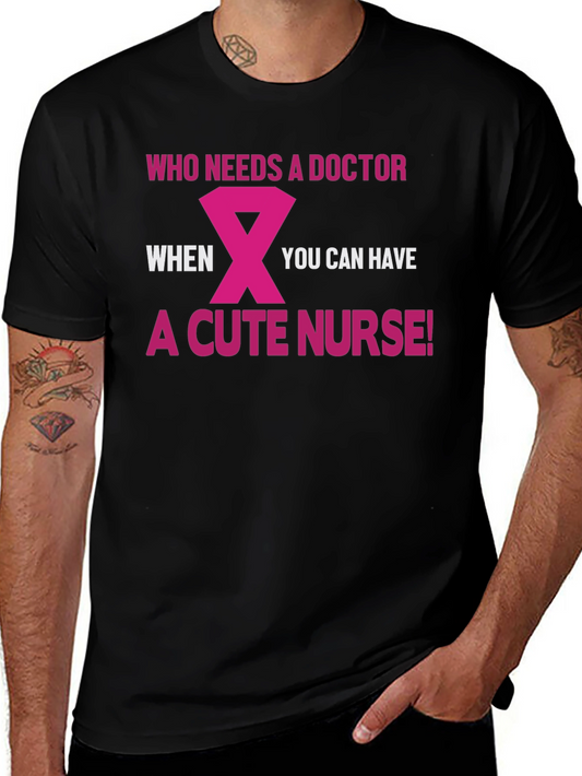 Cute Nurse Graphic T-Shirt Funny Medical Tee