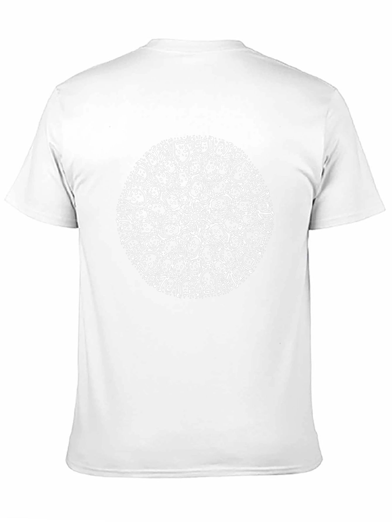 Skull Mandala Graphic Tee - Black Crew Neck T-Shirt
