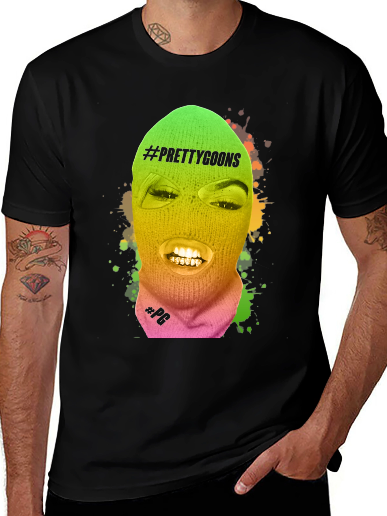 Pretty Goons Graphic T-Shirt - Black