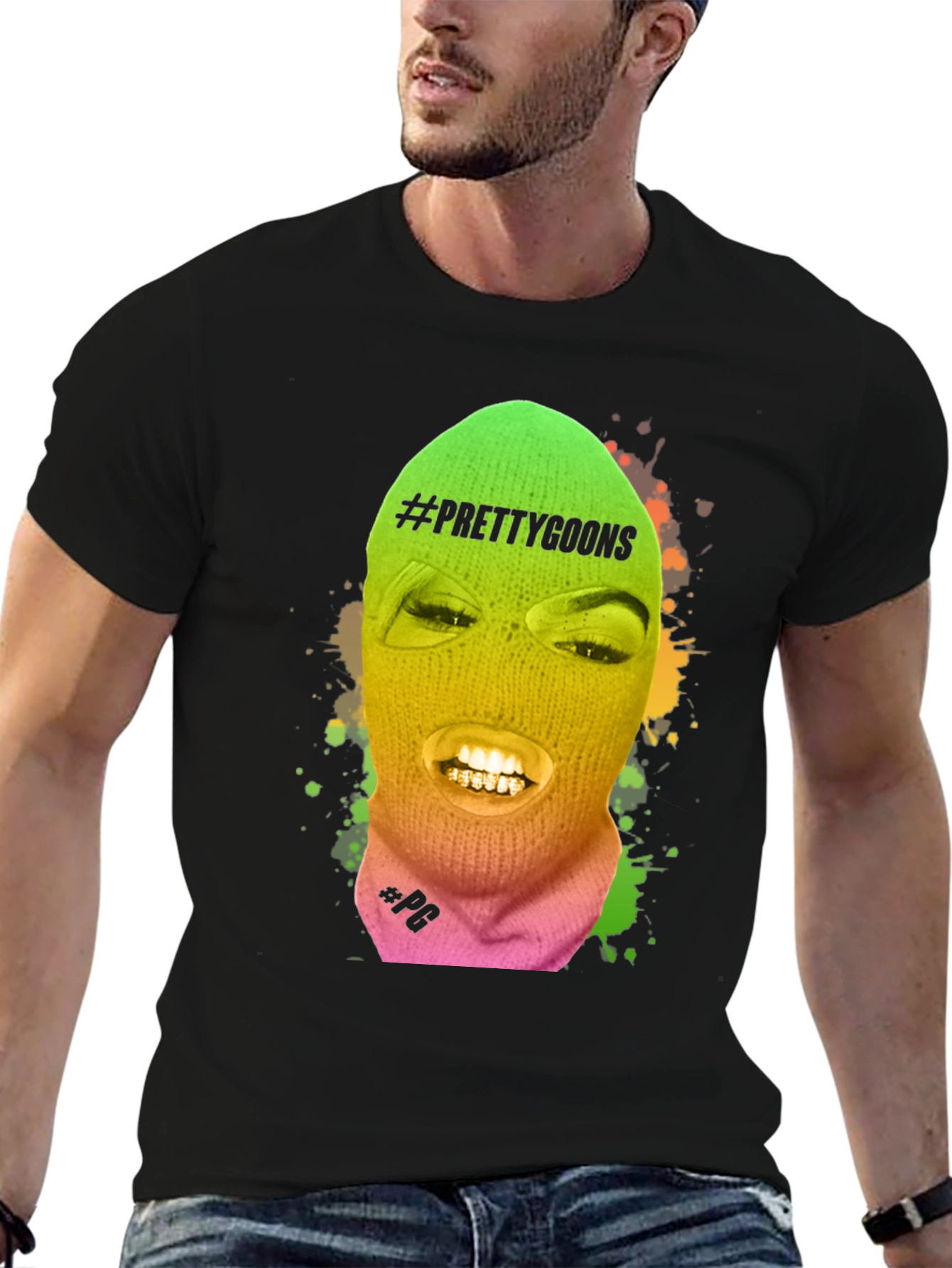 Pretty Goons Graphic T-Shirt - Black