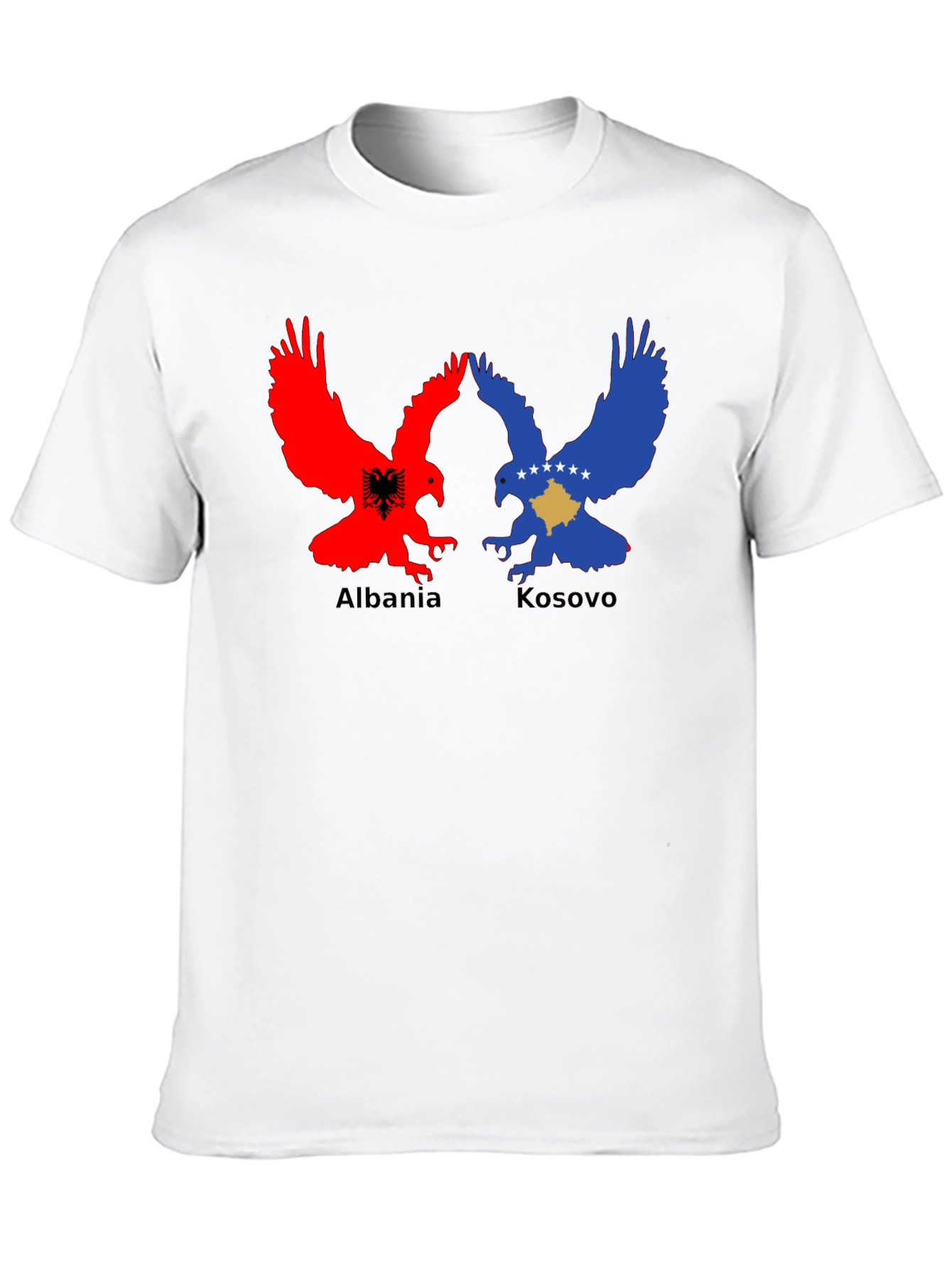 Albania Kosovo Eagle Black T-Shirt