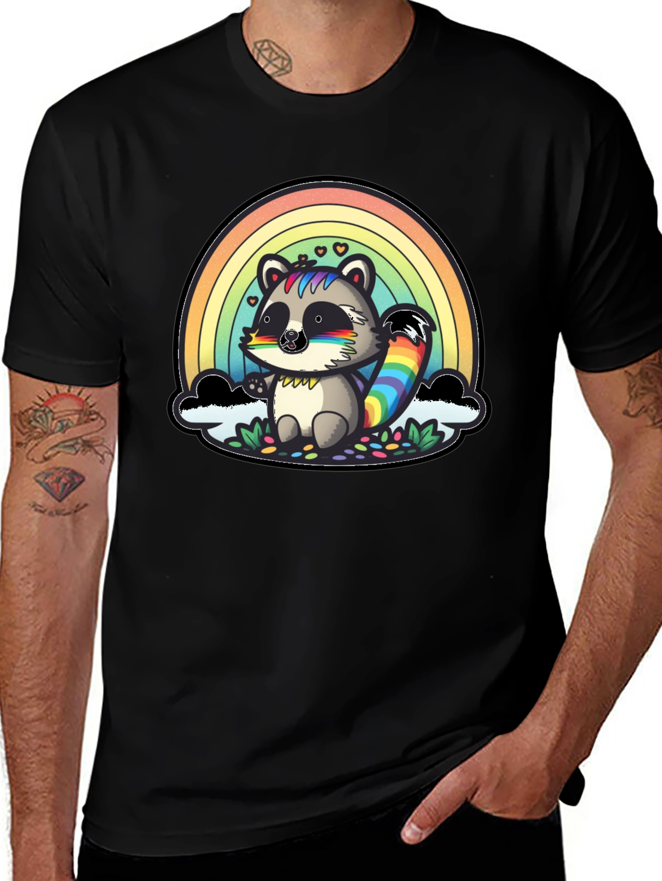 Rainbow Raccoon Pride T-Shirt