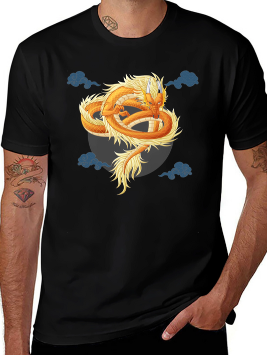 Dragon Graphic Tee - Artistic Asian Inspired Design