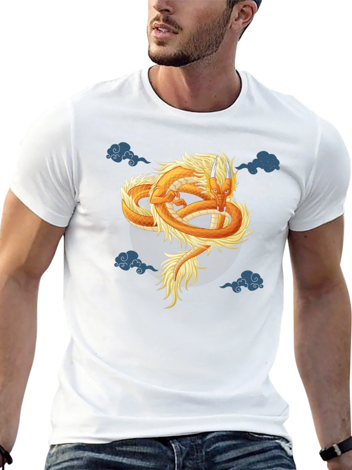 Dragon Graphic Tee - Artistic Asian Inspired Design