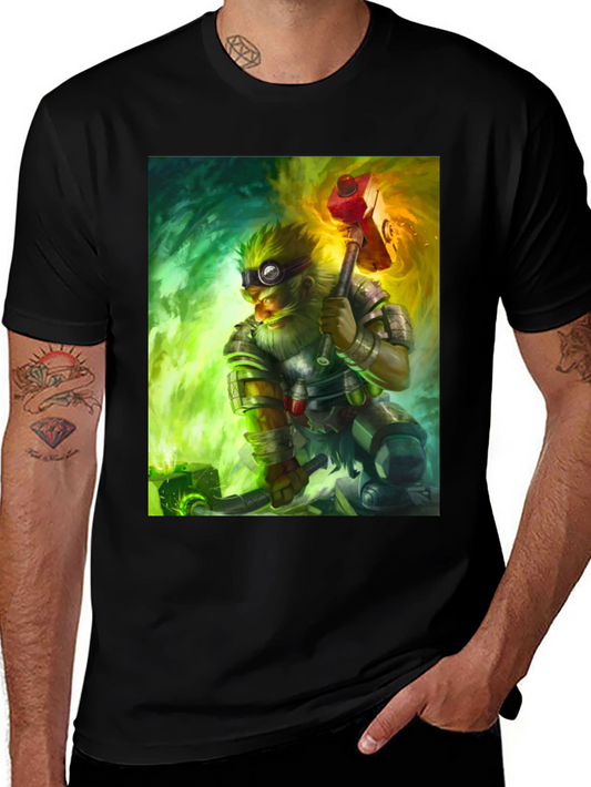 Dwarven Artificer Graphic Tee - Fantasy Gamer Shirt