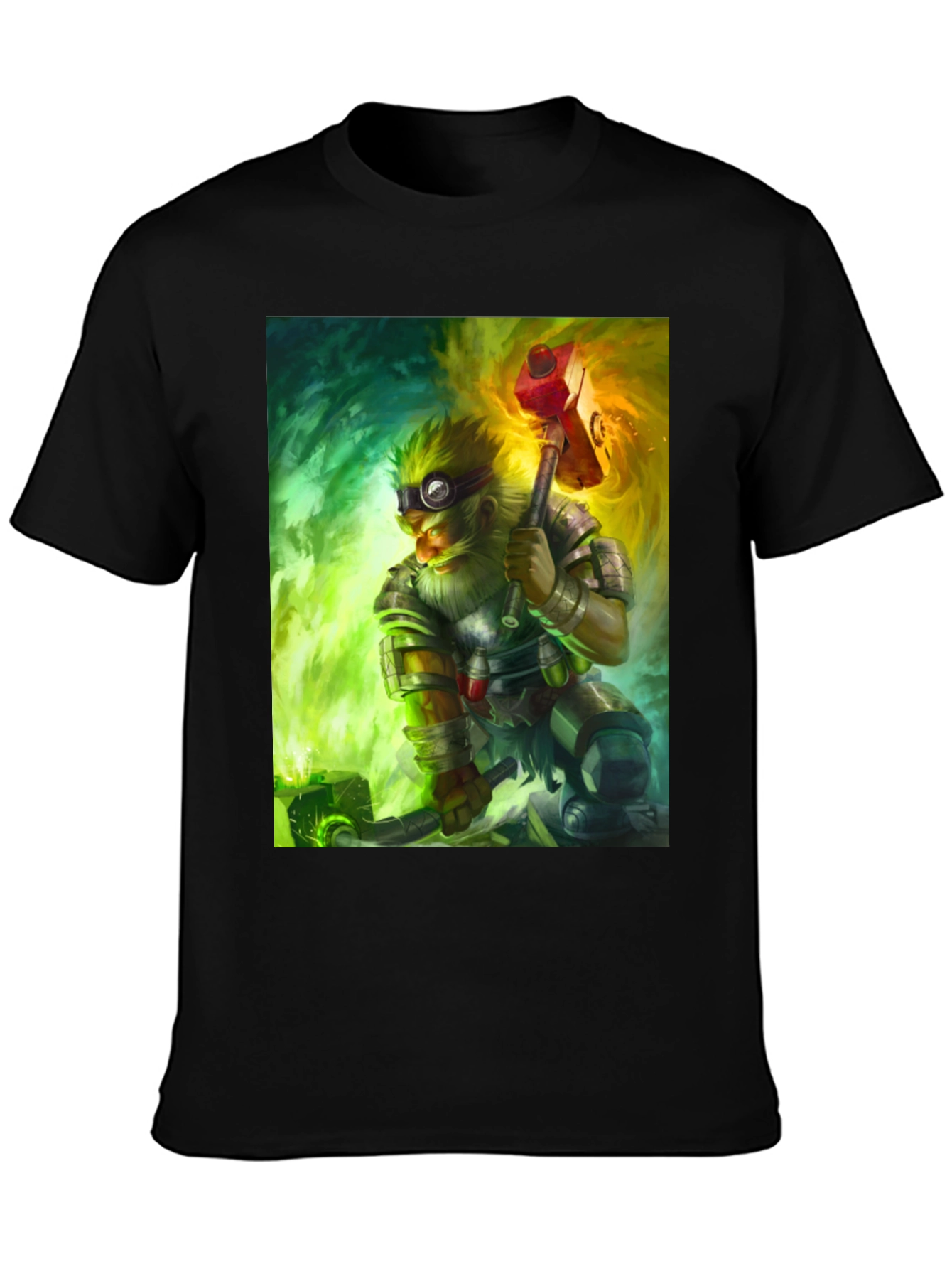 Dwarven Artificer Graphic Tee - Fantasy Gamer Shirt