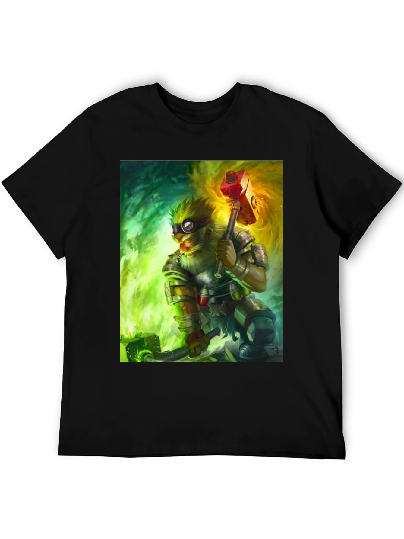 Dwarven Artificer Graphic Tee - Fantasy Gamer Shirt