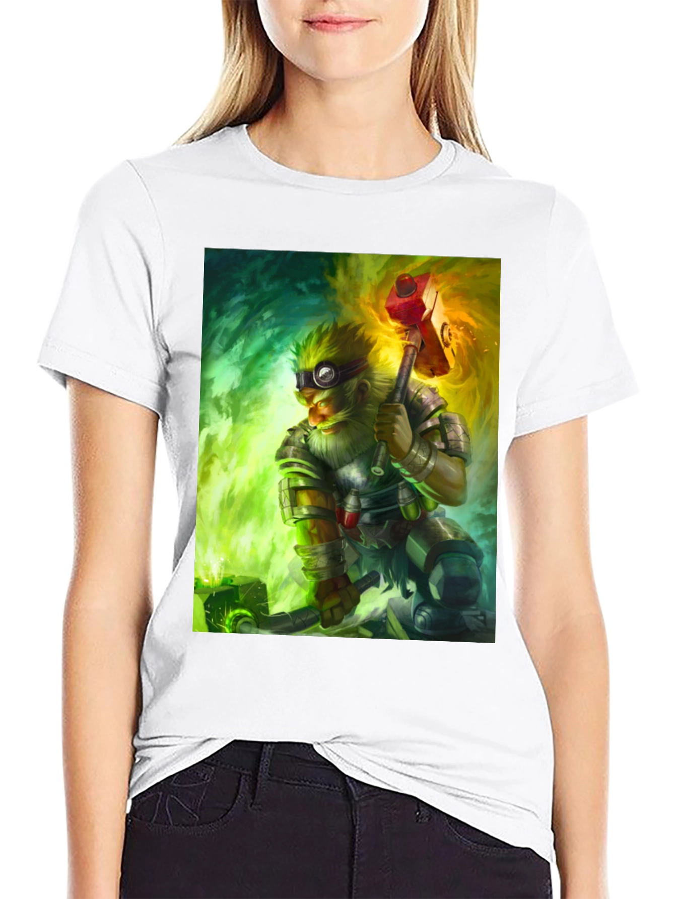 Dwarven Artificer Graphic Tee - Fantasy Gamer Shirt