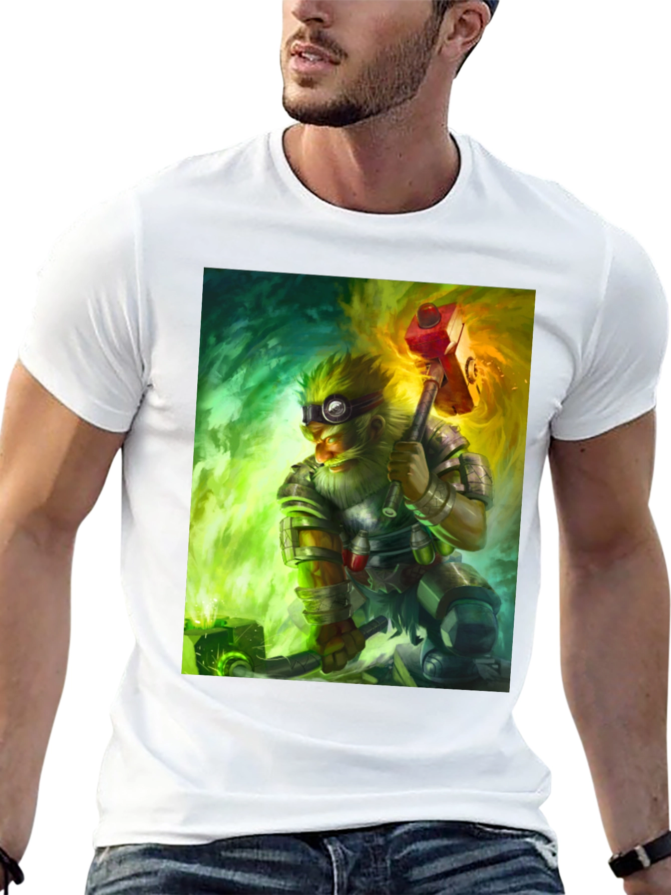 Dwarven Artificer Graphic Tee - Fantasy Gamer Shirt